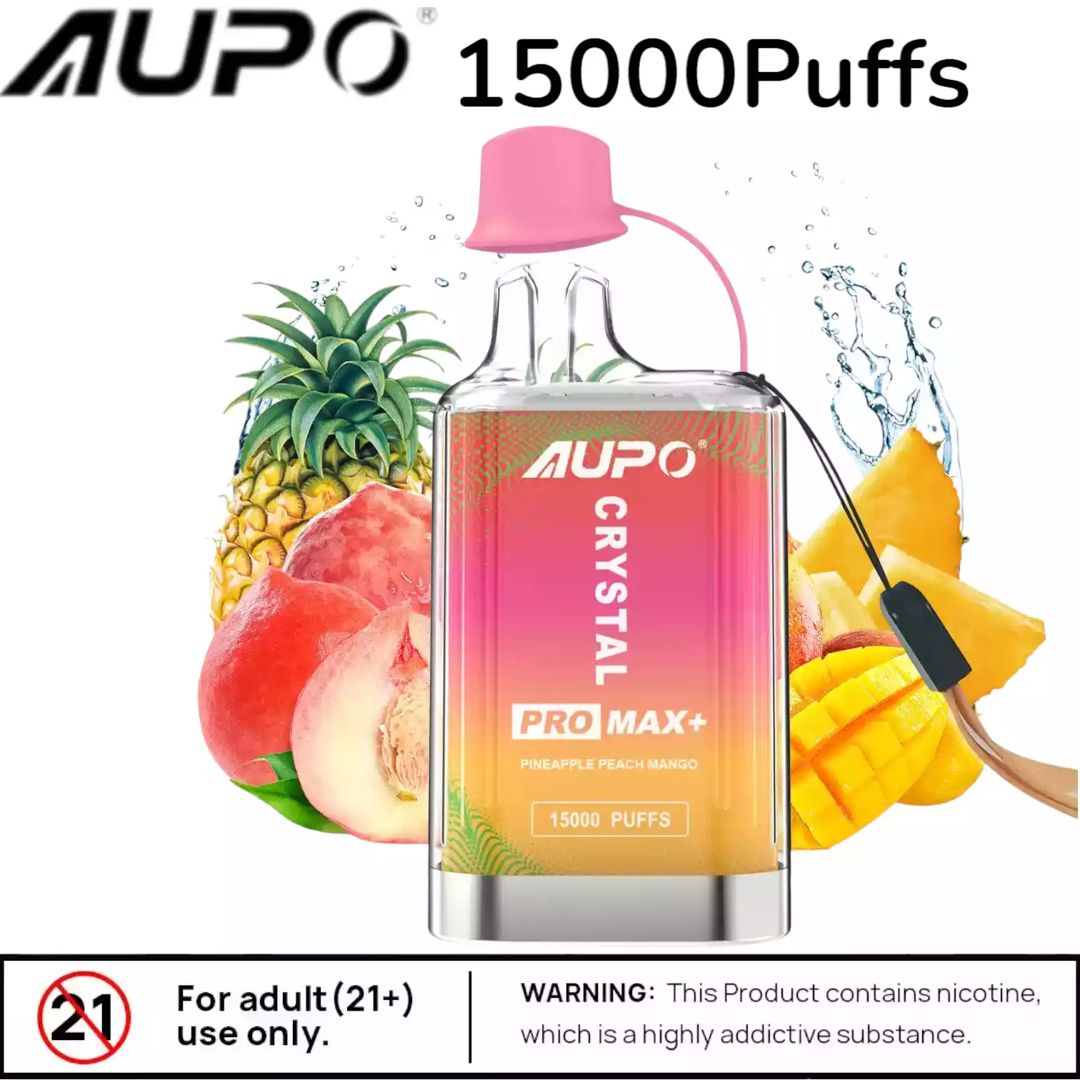 AUPO G07A 15000 Puffs Vape 20ml Liquid & USB-C Einweggerät