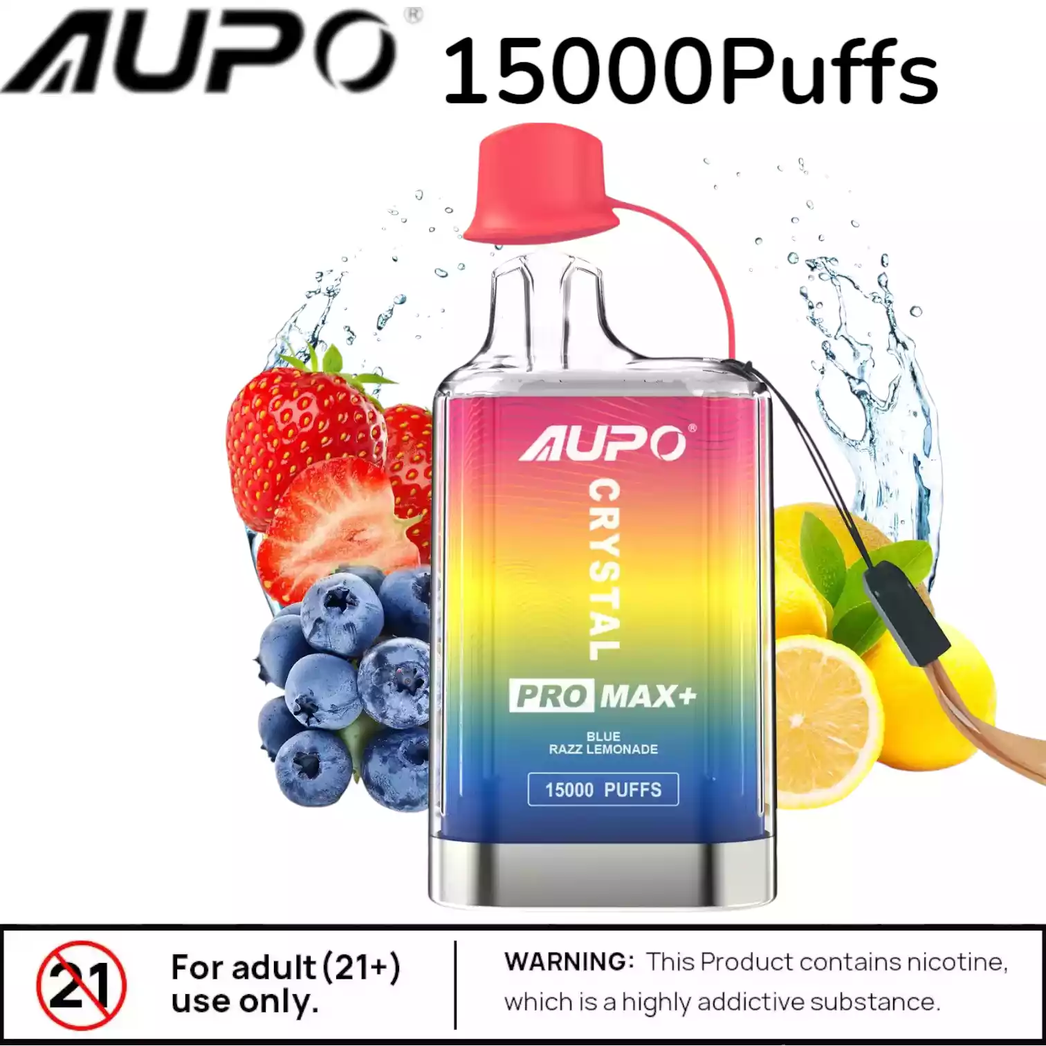 AUPO G07A 15000 Puffs Vape 20ml Liquid & USB-C Einweggerät