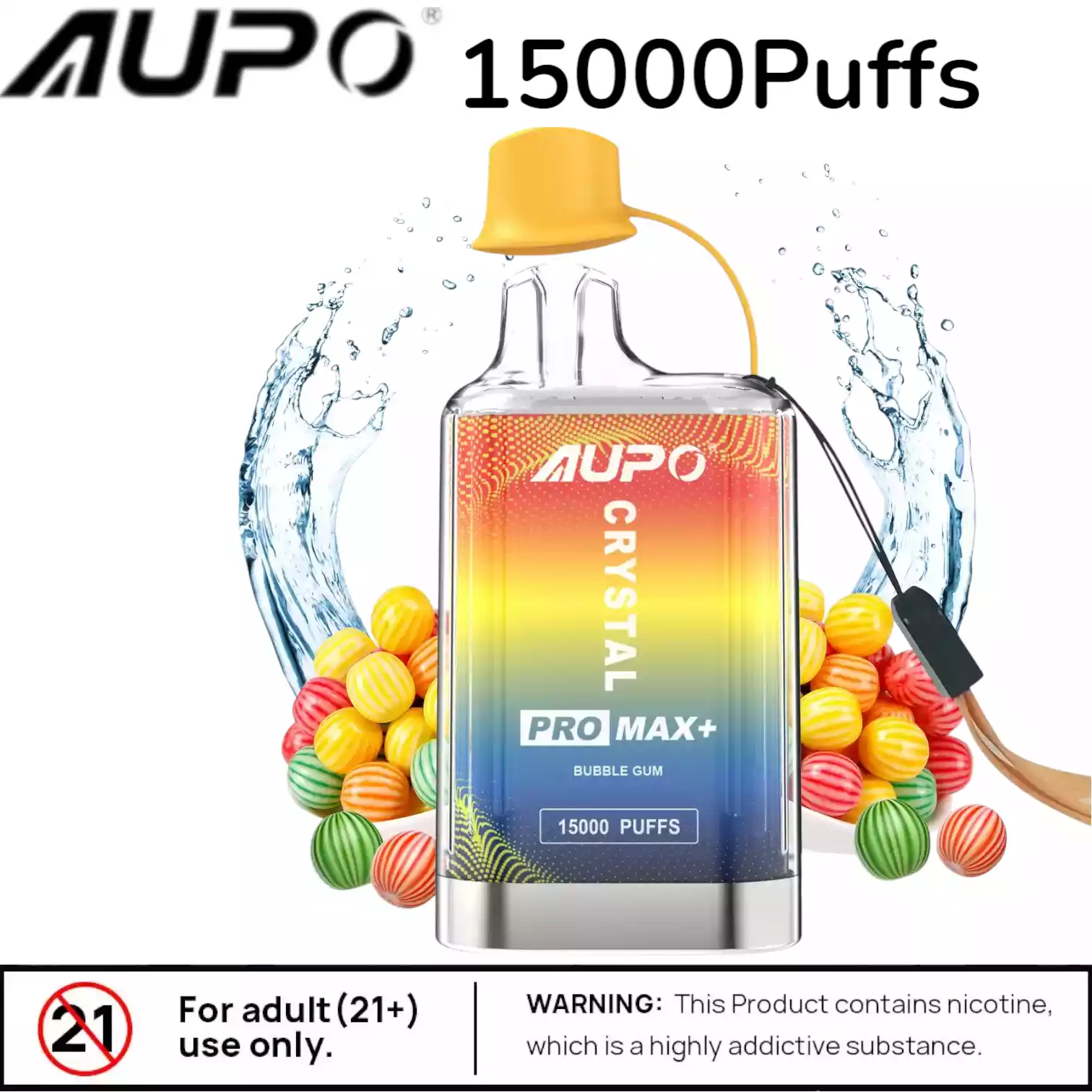 AUPO G07A 15000 Puffs Vape 20ml Liquid & USB-C Einweggerät