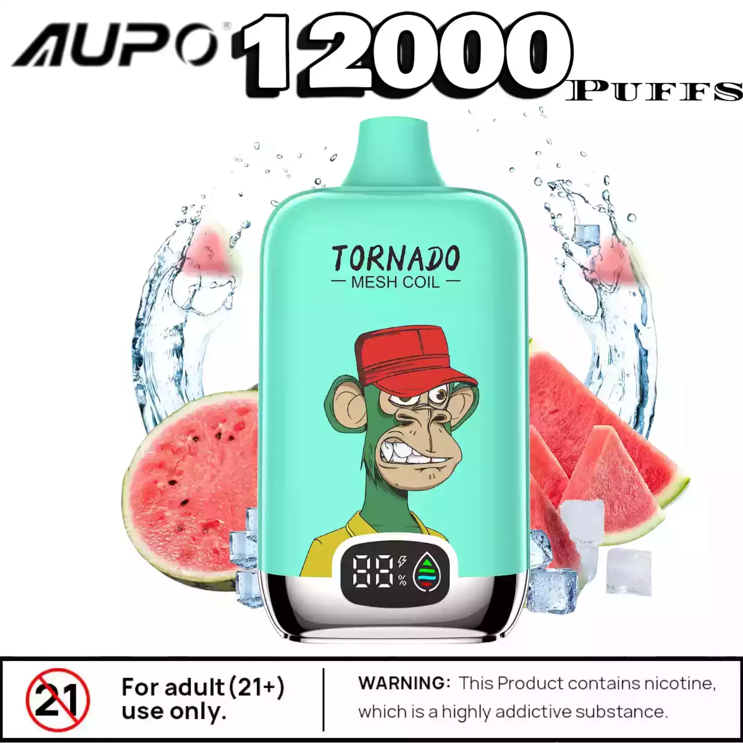 AUPO TORNADO 12000 Puffs Einweg-Vape mit 20ml & USB-C