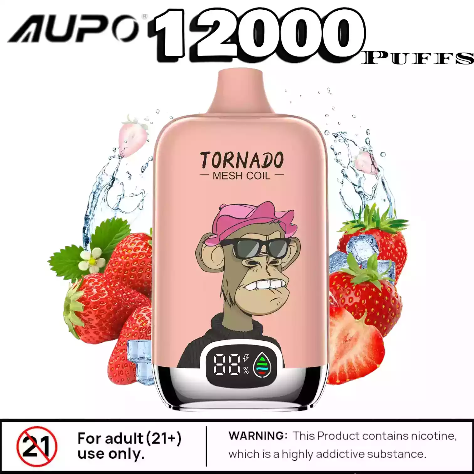 AUPO TORNADO 12000 Puffs Einweg-Vape mit 20ml & USB-C