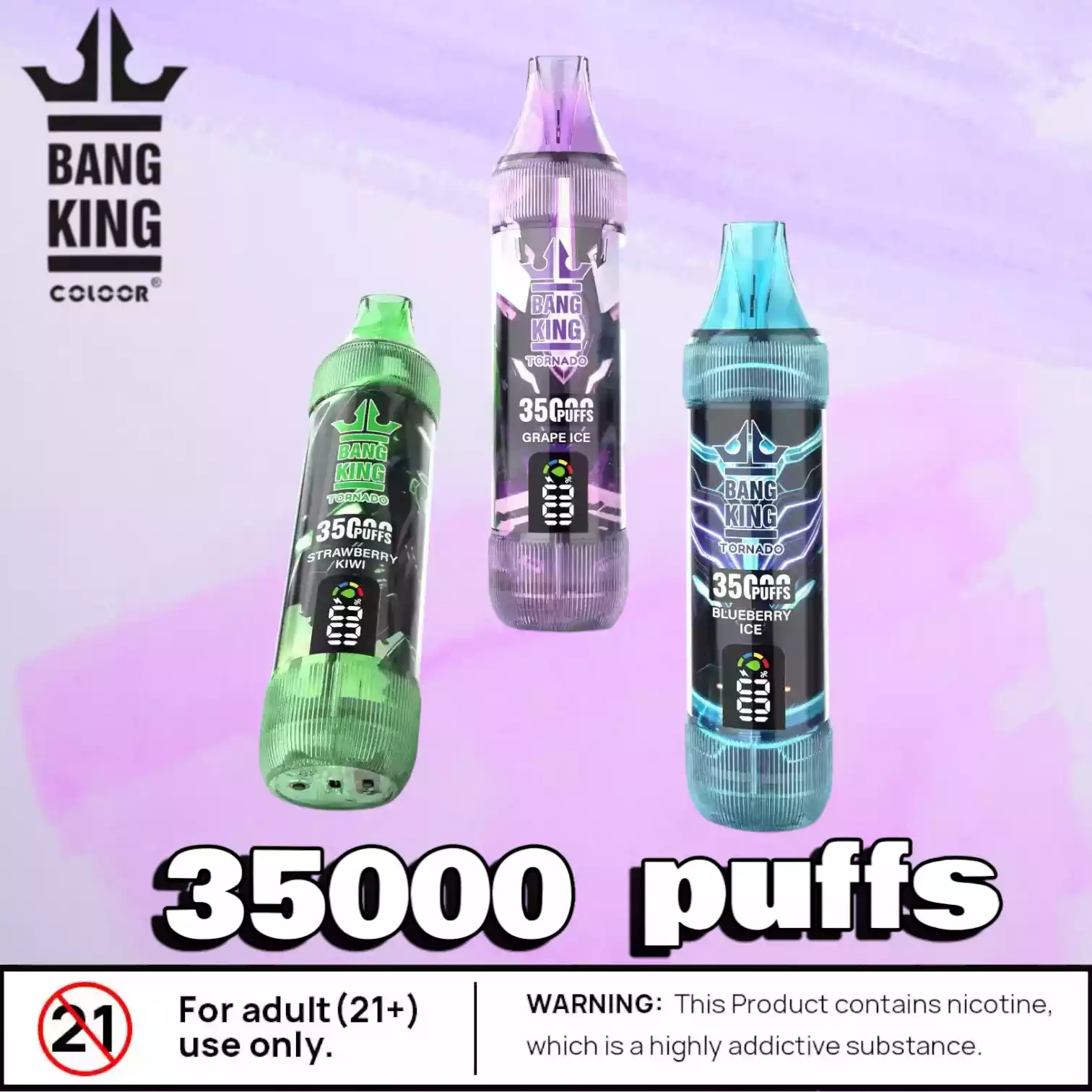 BANG KING 35000 Puffs Langlebige Einweg E-Zigarette mit 35.000 Zügen