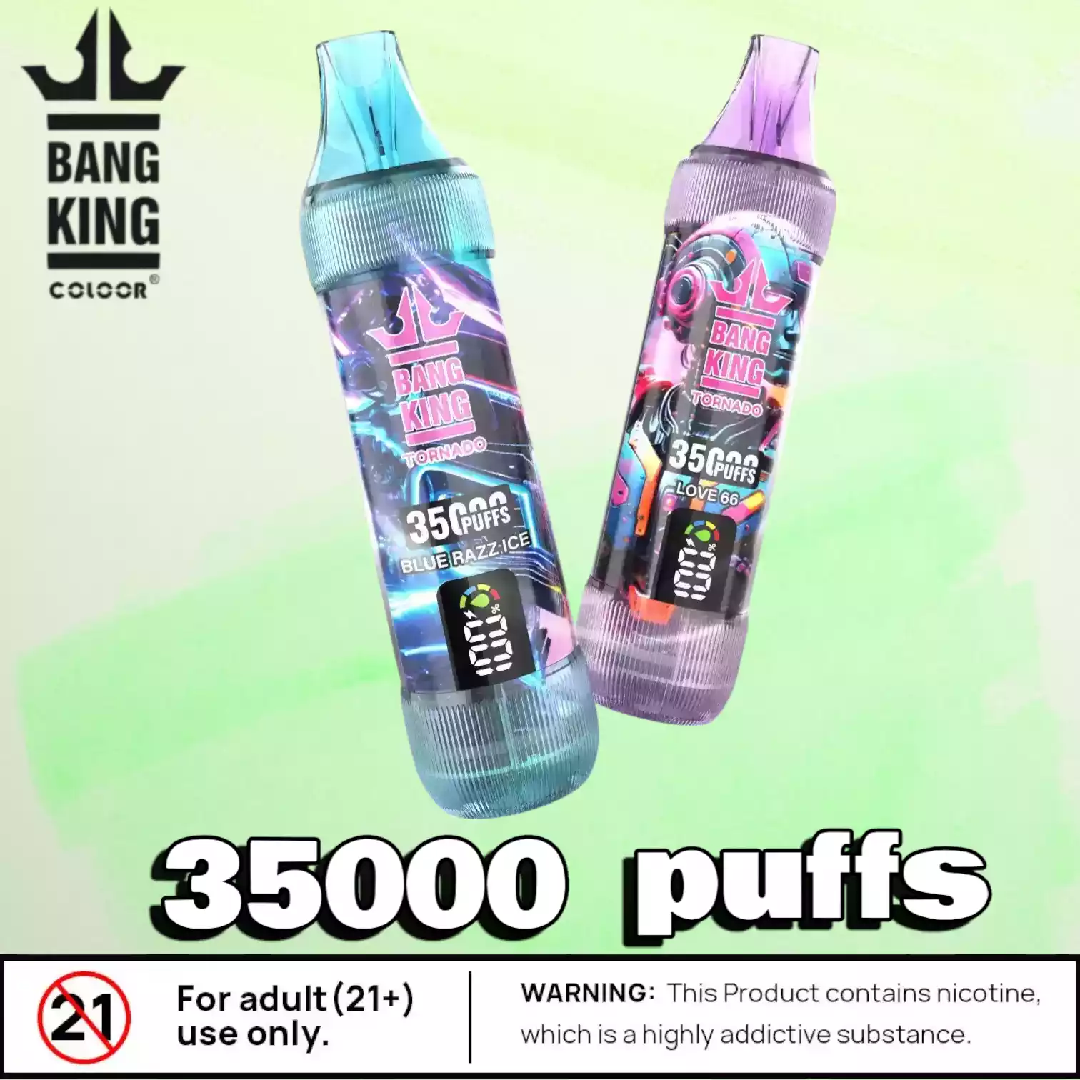 BANG KING 35000 Puffs Langlebige Einweg E-Zigarette mit 35.000 Zügen