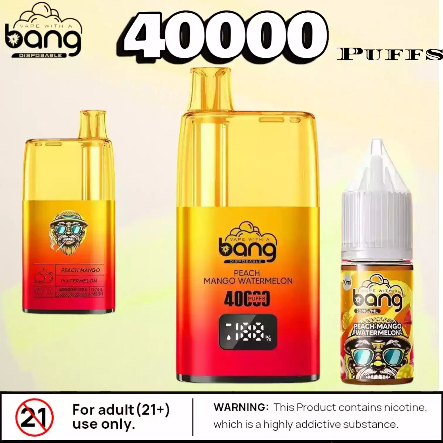 Bang 40000 Puffs B40S Langlebiger Vape mit 40.000 Zügen