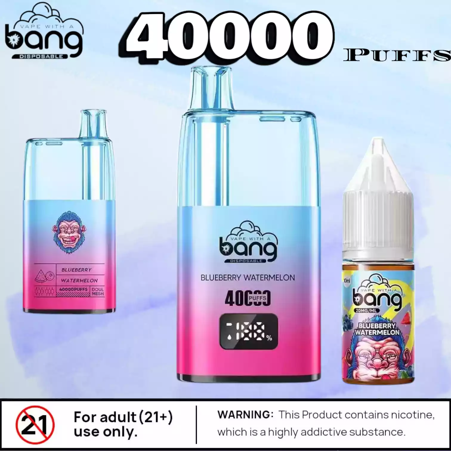 Bang 40000 Puffs B40S Langlebiger Vape mit 40.000 Zügen