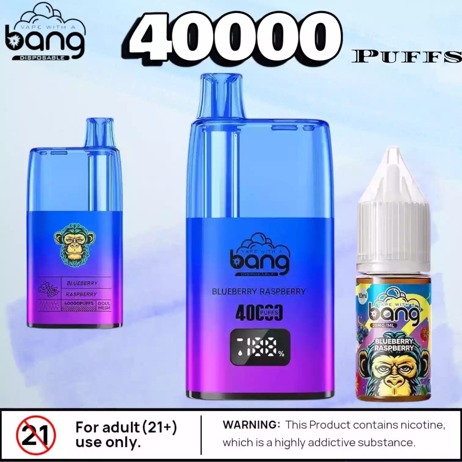 Bang 40000 Puffs B40S Langlebiger Vape mit 40.000 Zügen