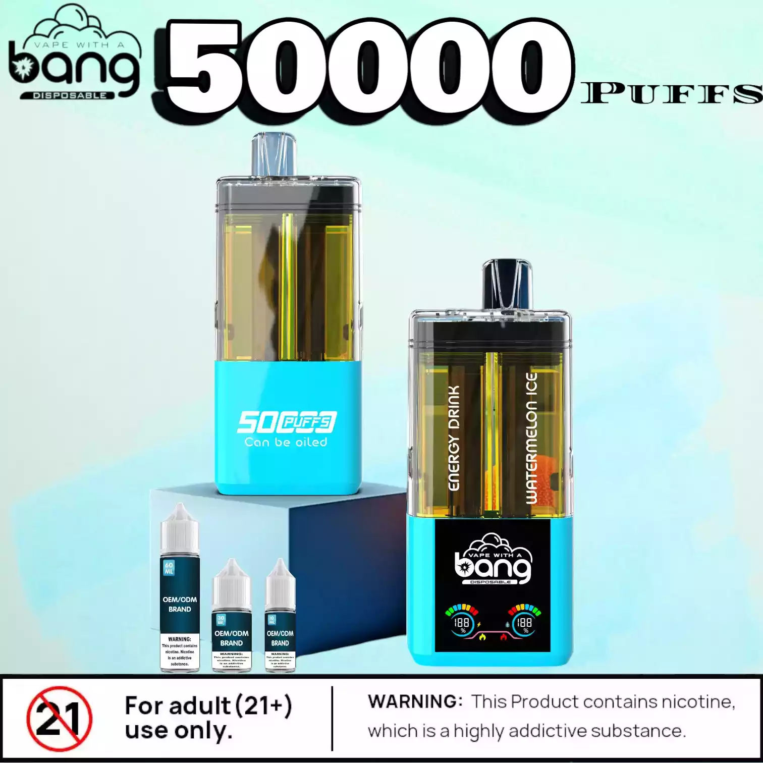 Bang 50000 Puffs Double Flavors Einweg E-Zigarette mit Doppelgeschmack – Bild 4