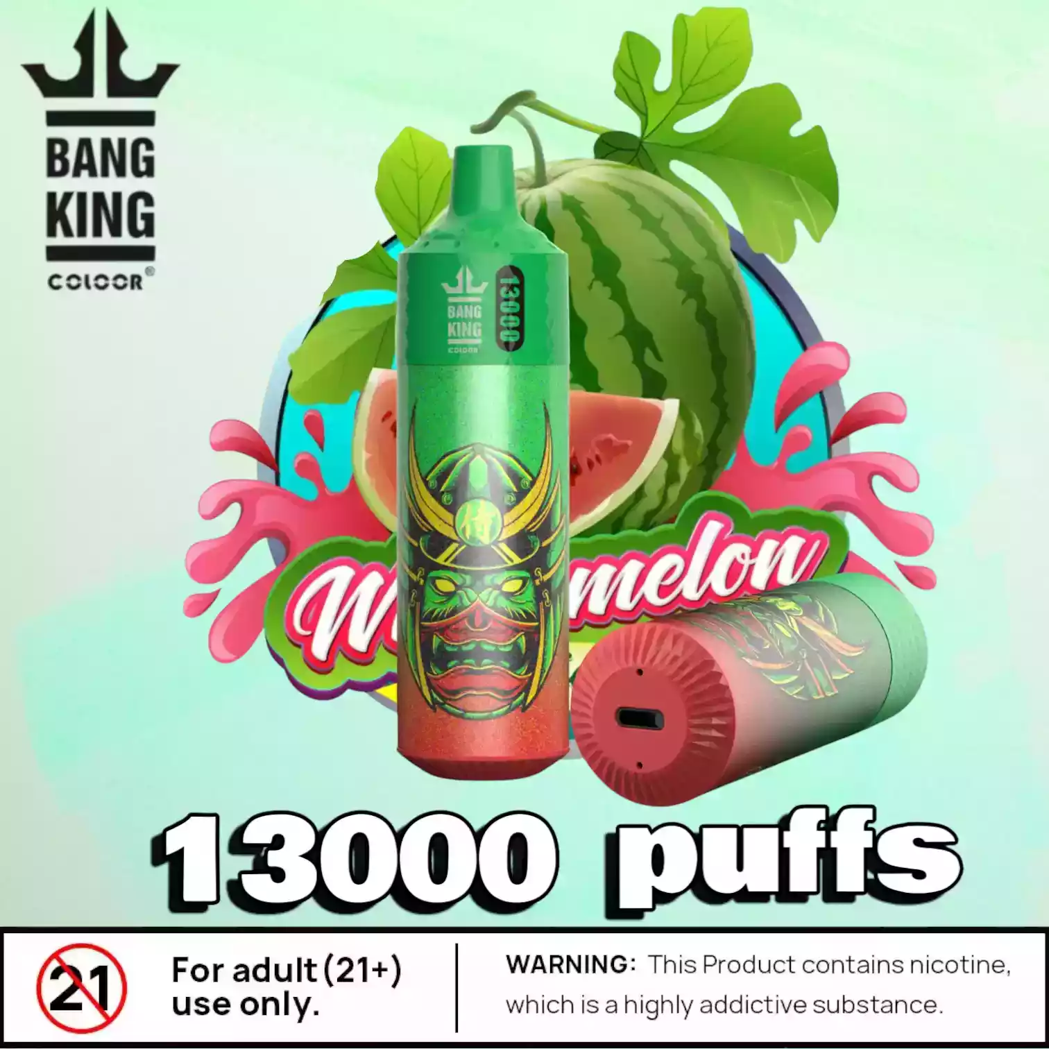 Bang King 13000 Puffs B13K Langanhaltende E-Zigarette mit 23ml Liquid