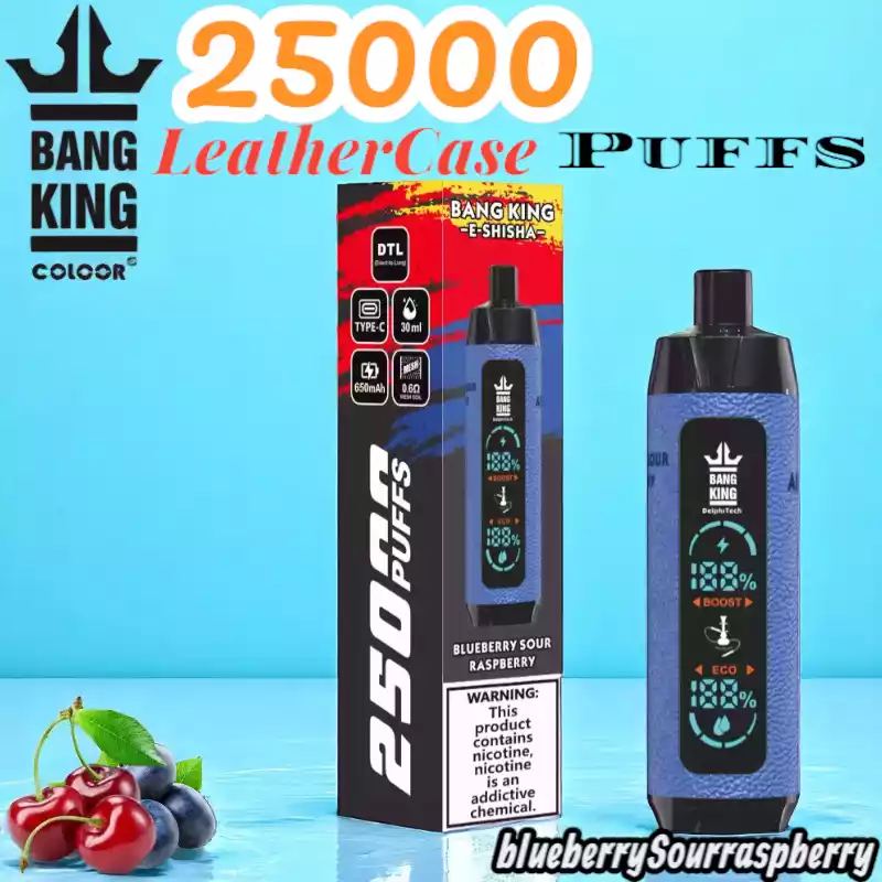 Bang King 25000 Puffs Leather Case Langlebiger Einweg-Vape mit 30ml Liquid