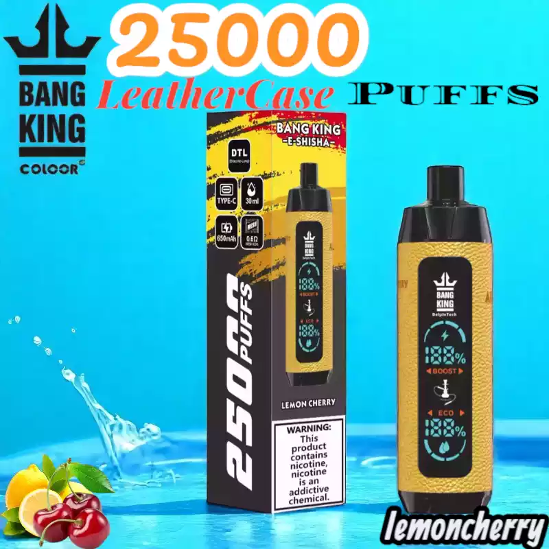 Bang King 25000 Puffs Leather Case Langlebiger Einweg-Vape mit 30ml Liquid