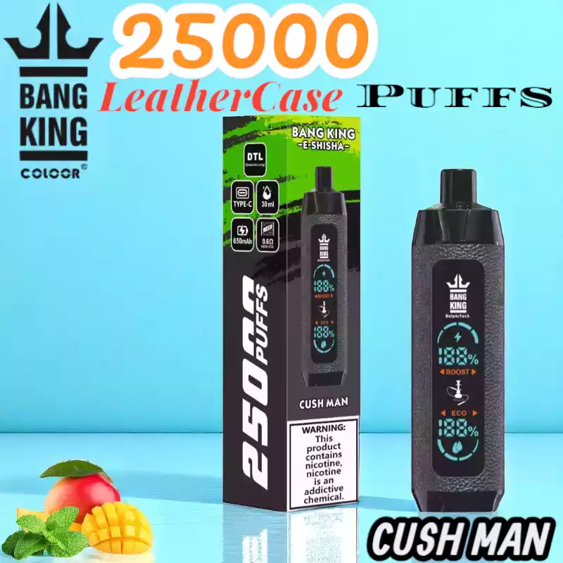Bang King 25000 Puffs Leather Case Langlebiger Einweg-Vape mit 30ml Liquid
