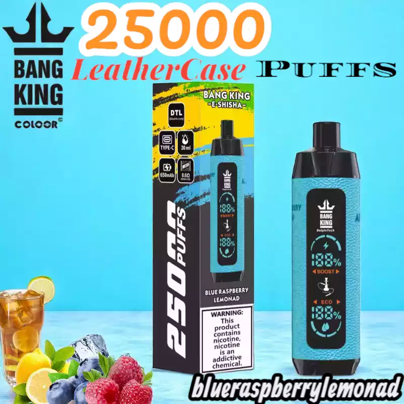 Bang King 25000 Puffs Leather Case Langlebiger Einweg-Vape mit 30ml Liquid