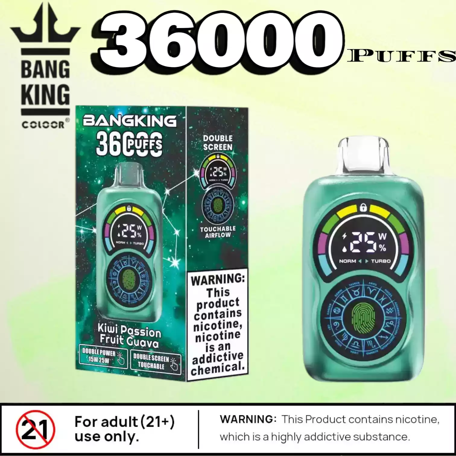 Bang King 36000 Puffs Langlebiger Vape mit 30ml E-Liquid