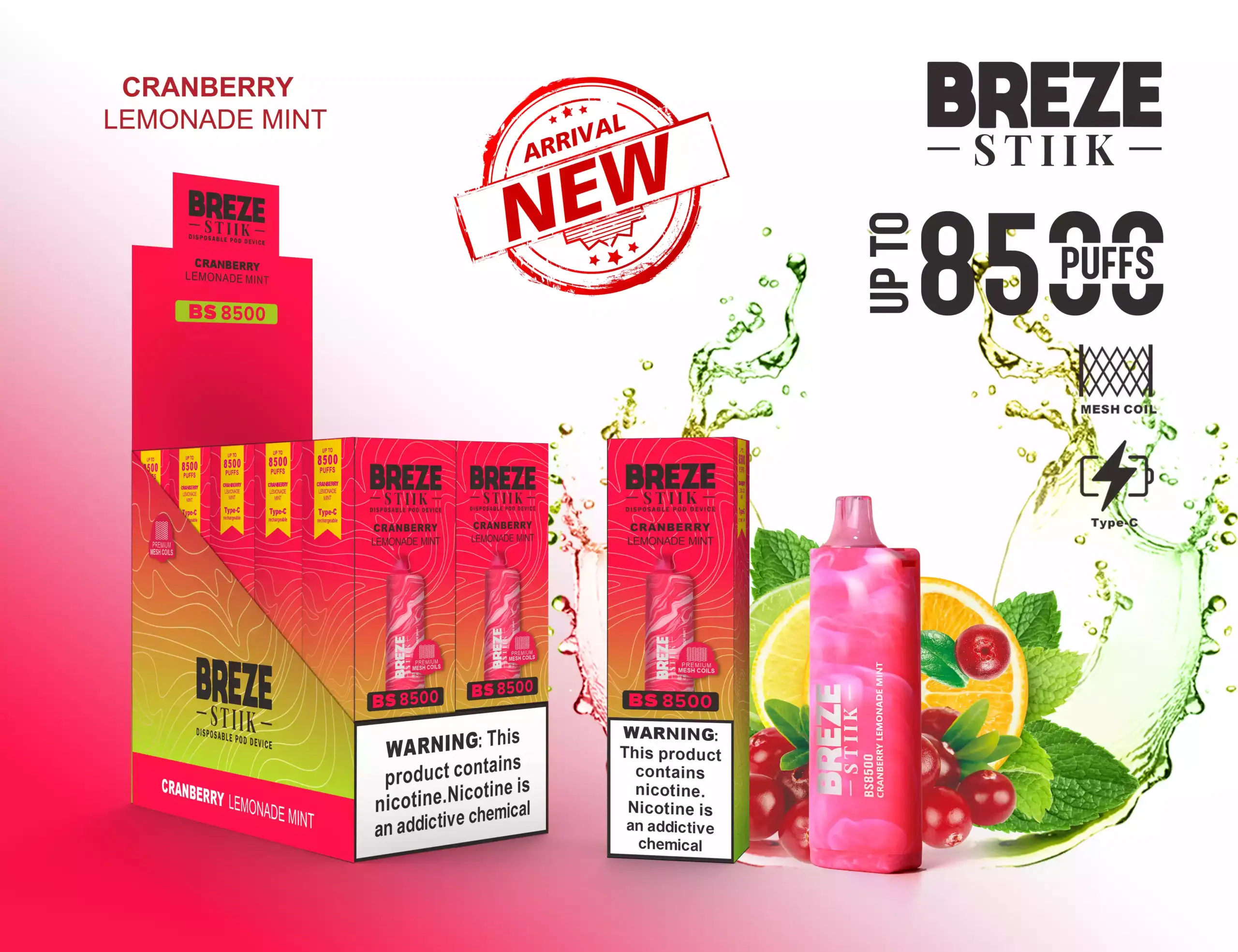 Breze Stiik BS 8500 Puffs Langanhaltender Genuss mit Stil