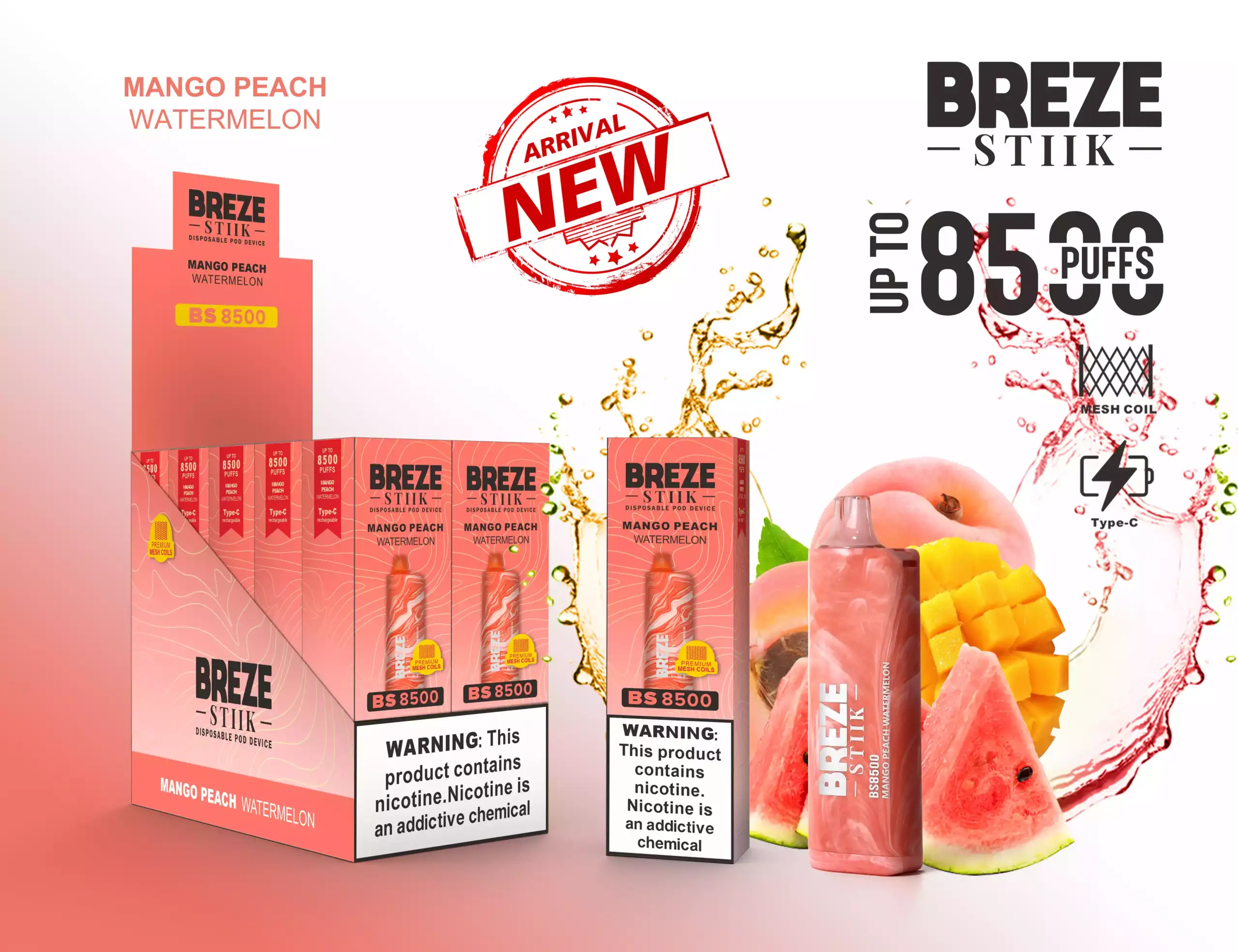 Breze Stiik BS 8500 Puffs Langanhaltender Genuss mit Stil