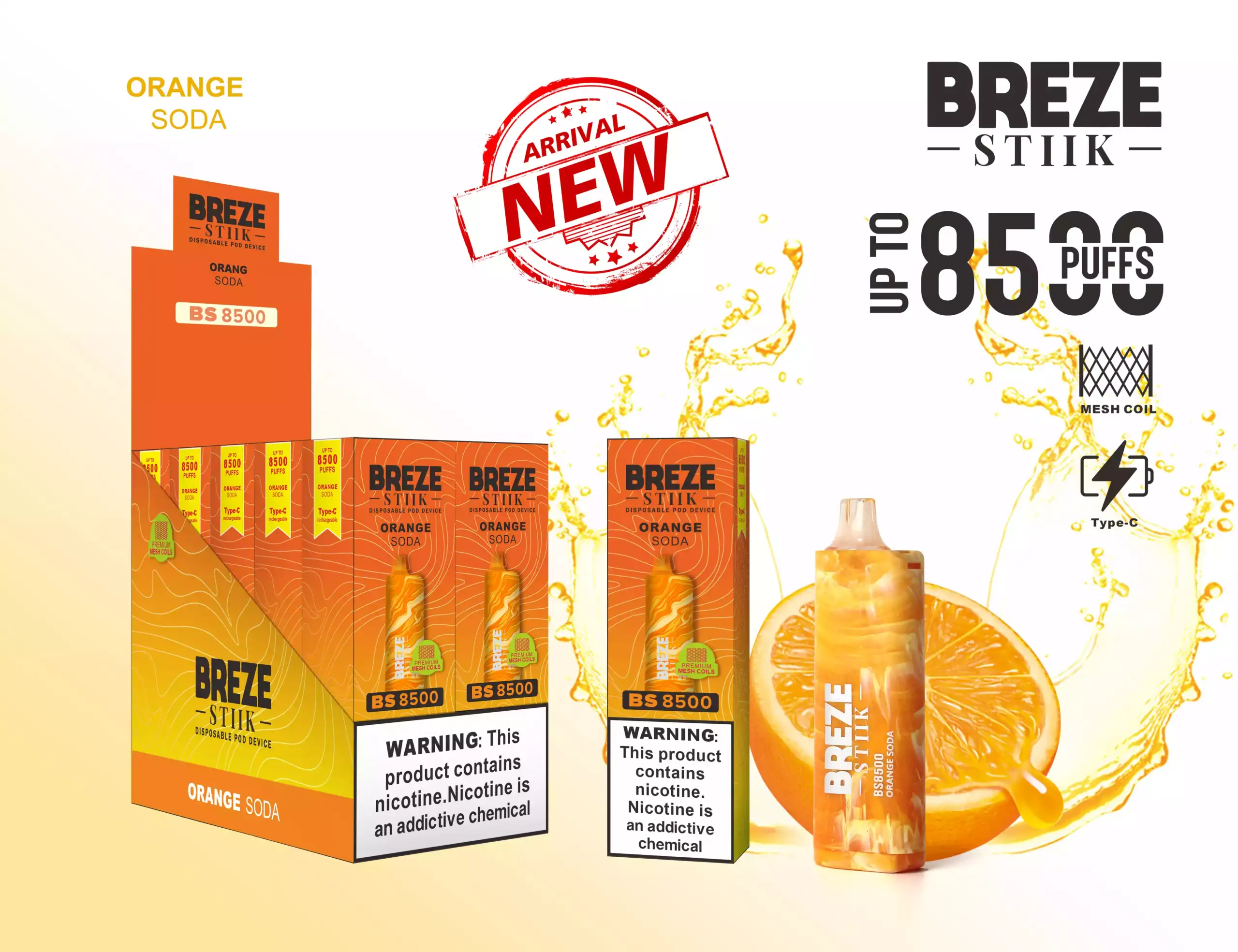 Breze Stiik BS 8500 Puffs Langanhaltender Genuss mit Stil