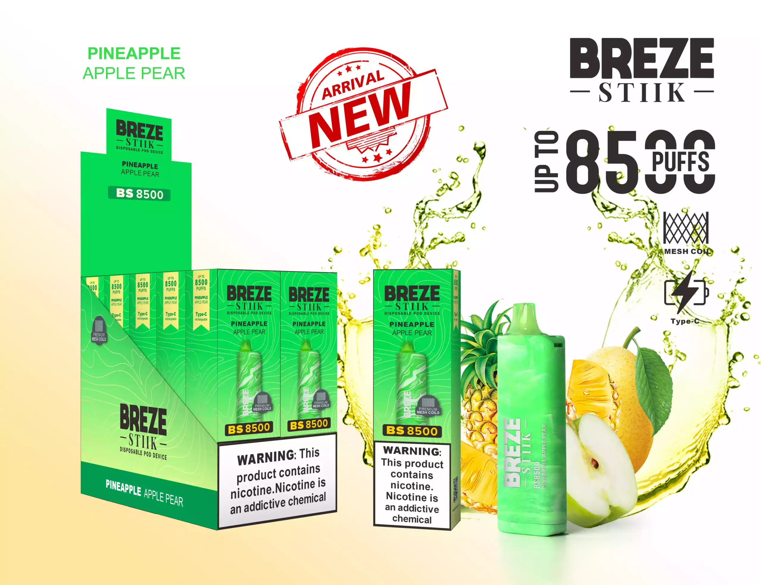 Breze Stiik BS 8500 Puffs Langanhaltender Genuss mit Stil