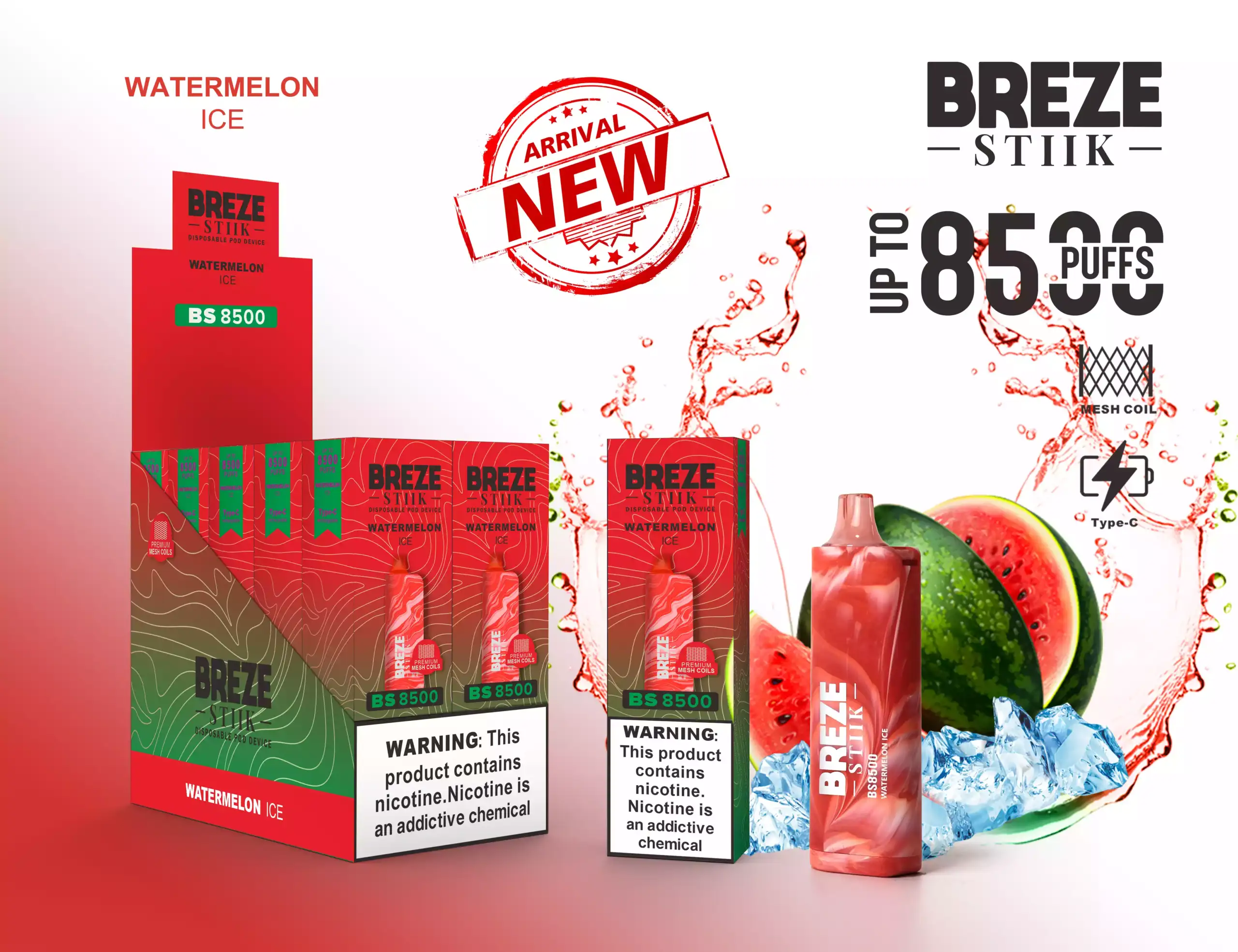 Breze Stiik BS 8500 Puffs Langanhaltender Genuss mit Stil