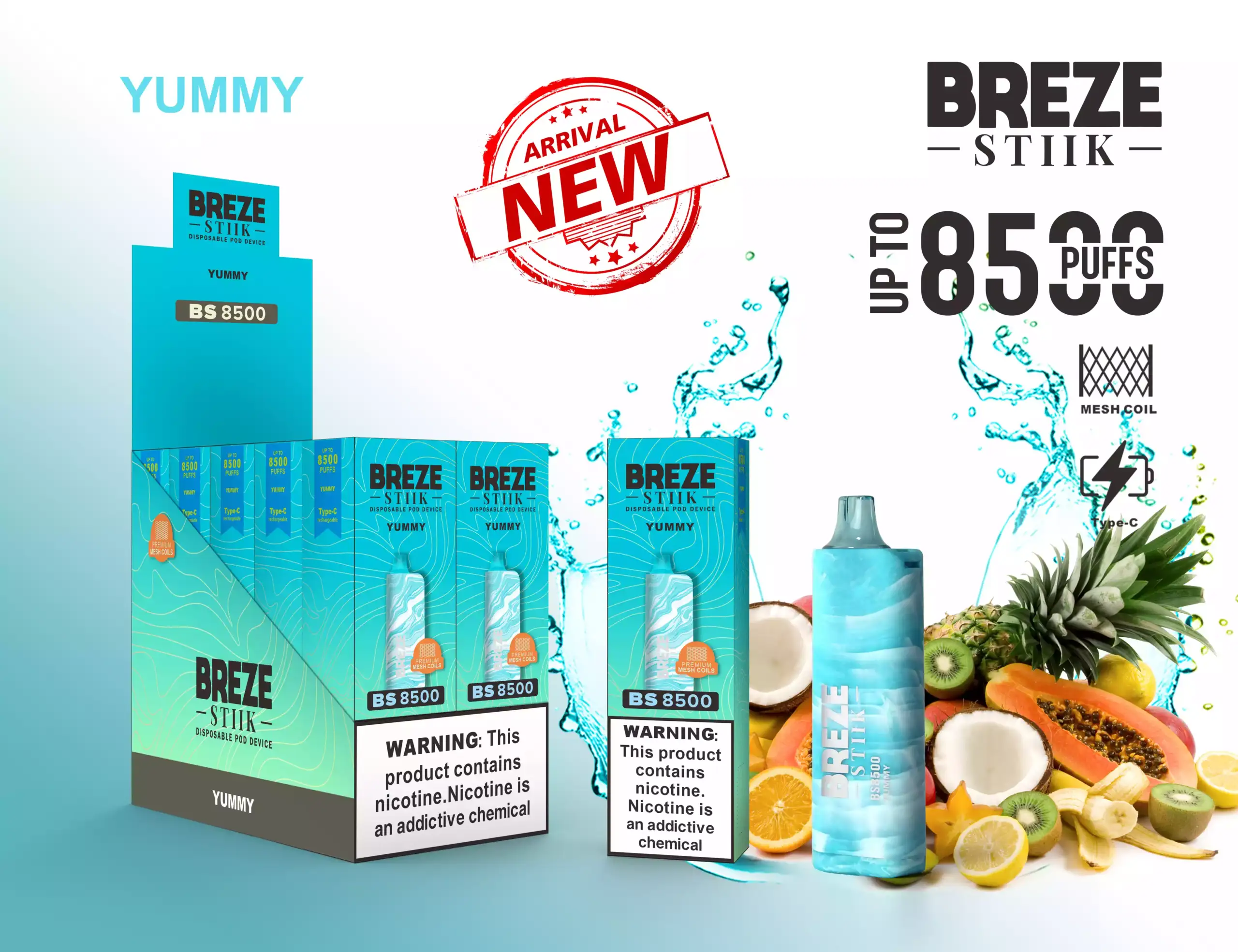 Breze Stiik BS 8500 Puffs Langanhaltender Genuss mit Stil