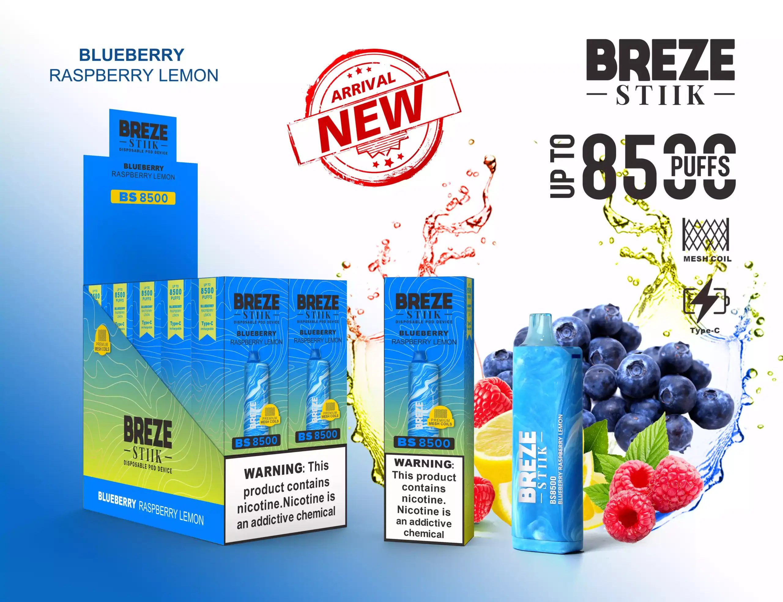 Breze Stiik BS 8500 Puffs Langanhaltender Genuss mit Stil