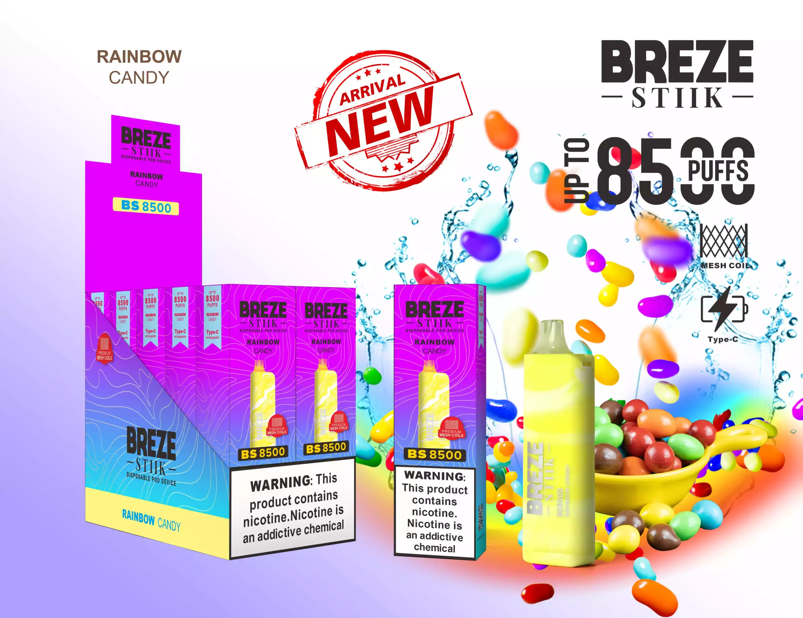 Breze Stiik BS 8500 Puffs Langanhaltender Genuss mit Stil
