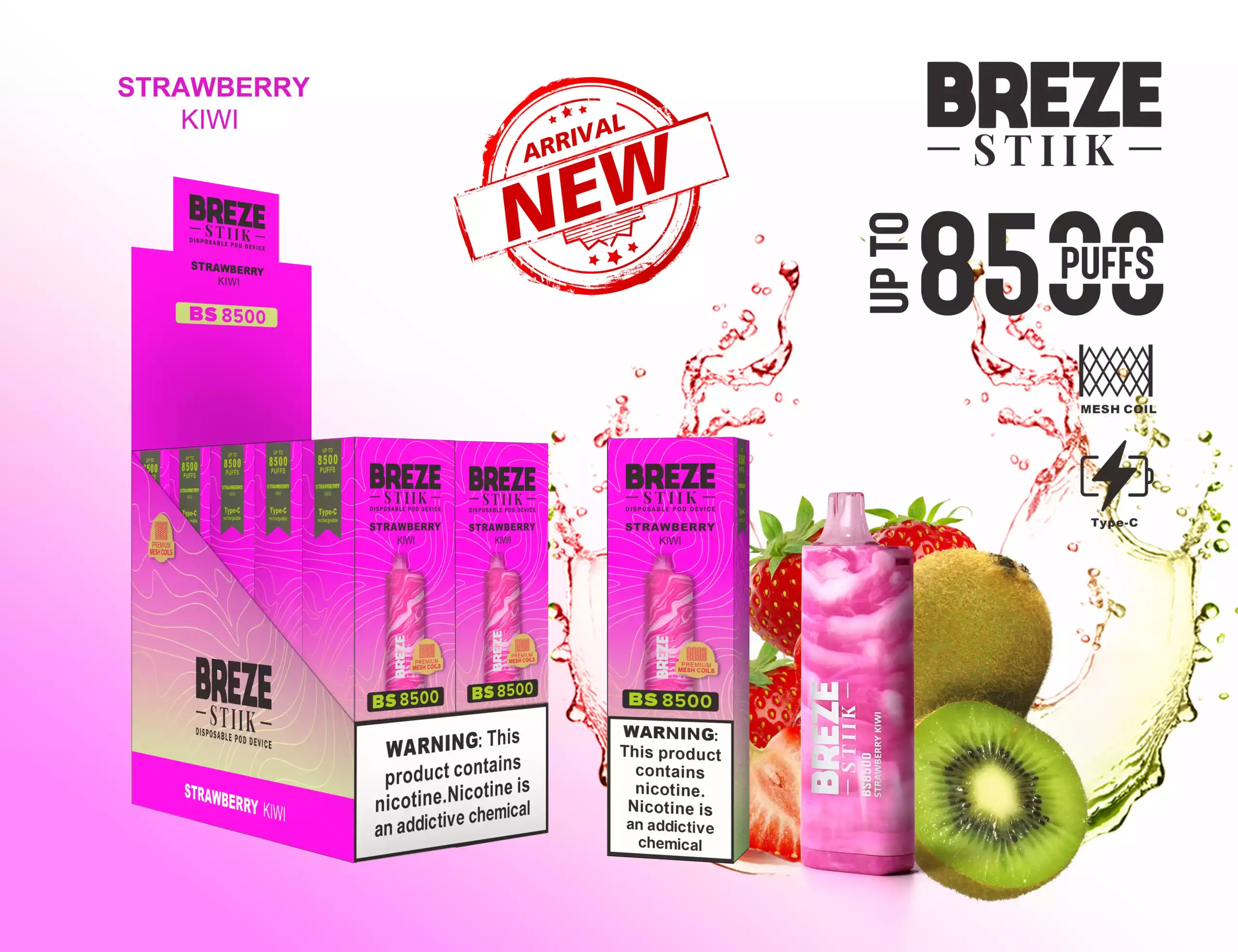 Breze Stiik BS 8500 Puffs Langanhaltender Genuss mit Stil
