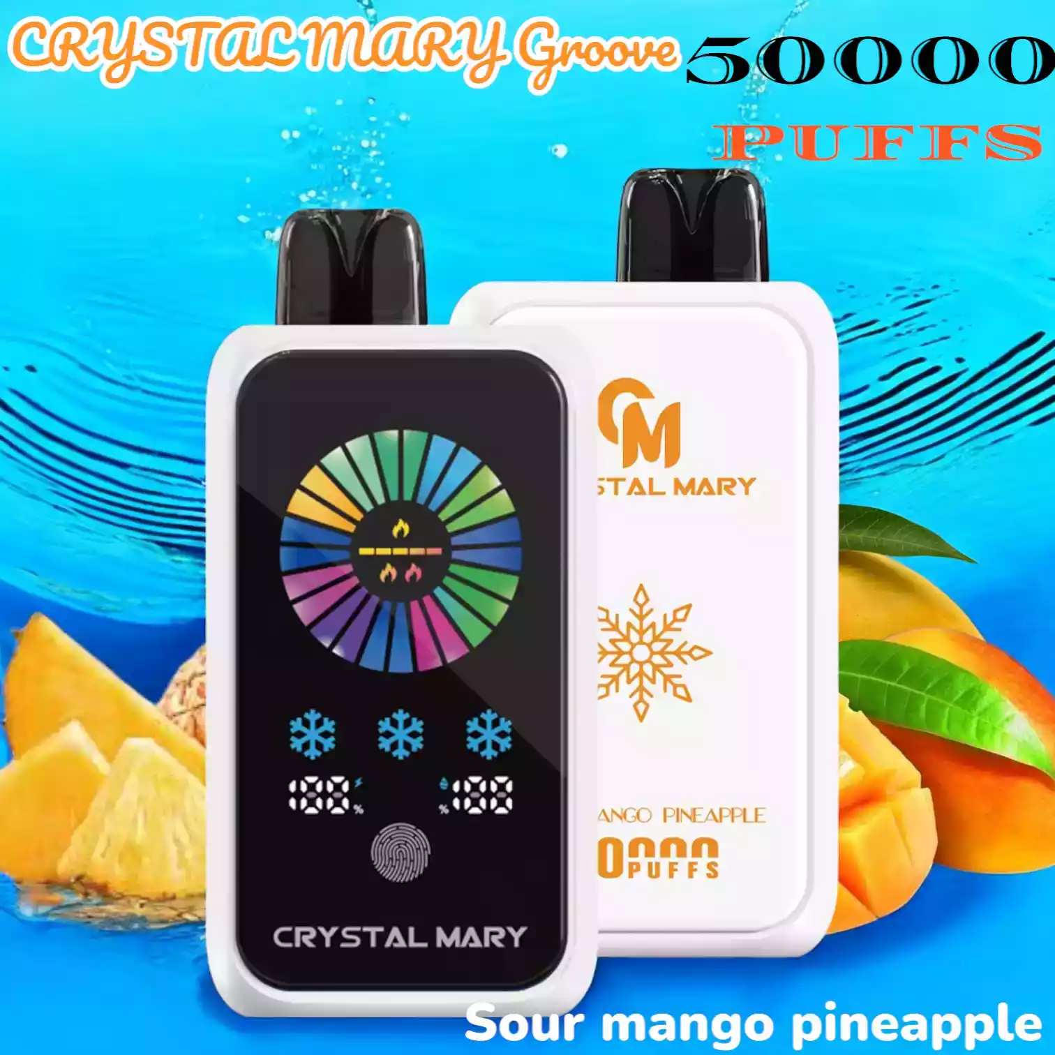 CRYSTAL MARY Groove 50000 PUFFS 50K Züge Dual Mesh Coil anpassbar