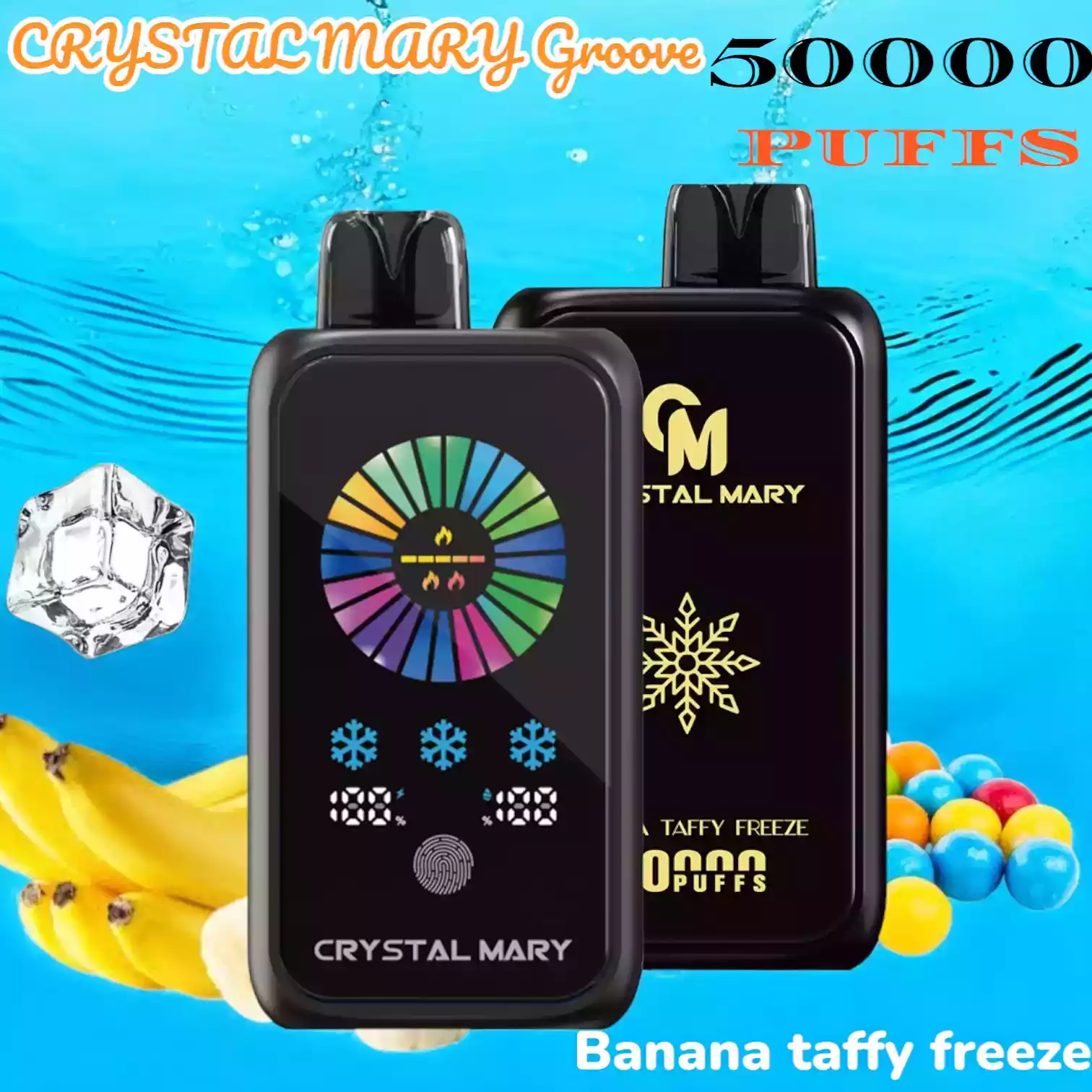 CRYSTAL MARY Groove 50000 PUFFS 50K Züge Dual Mesh Coil anpassbar