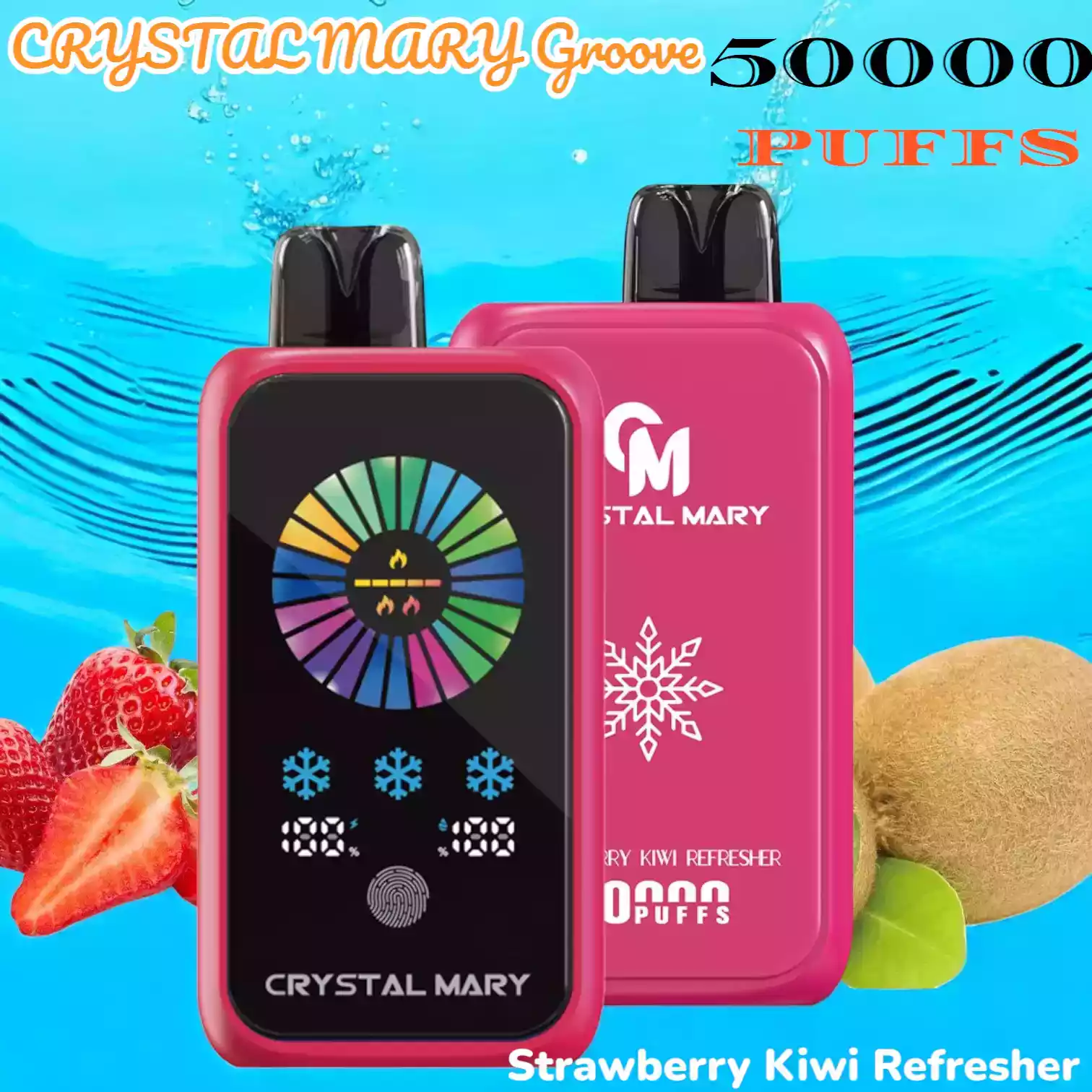 CRYSTAL MARY Groove 50000 PUFFS 50K Züge Dual Mesh Coil anpassbar