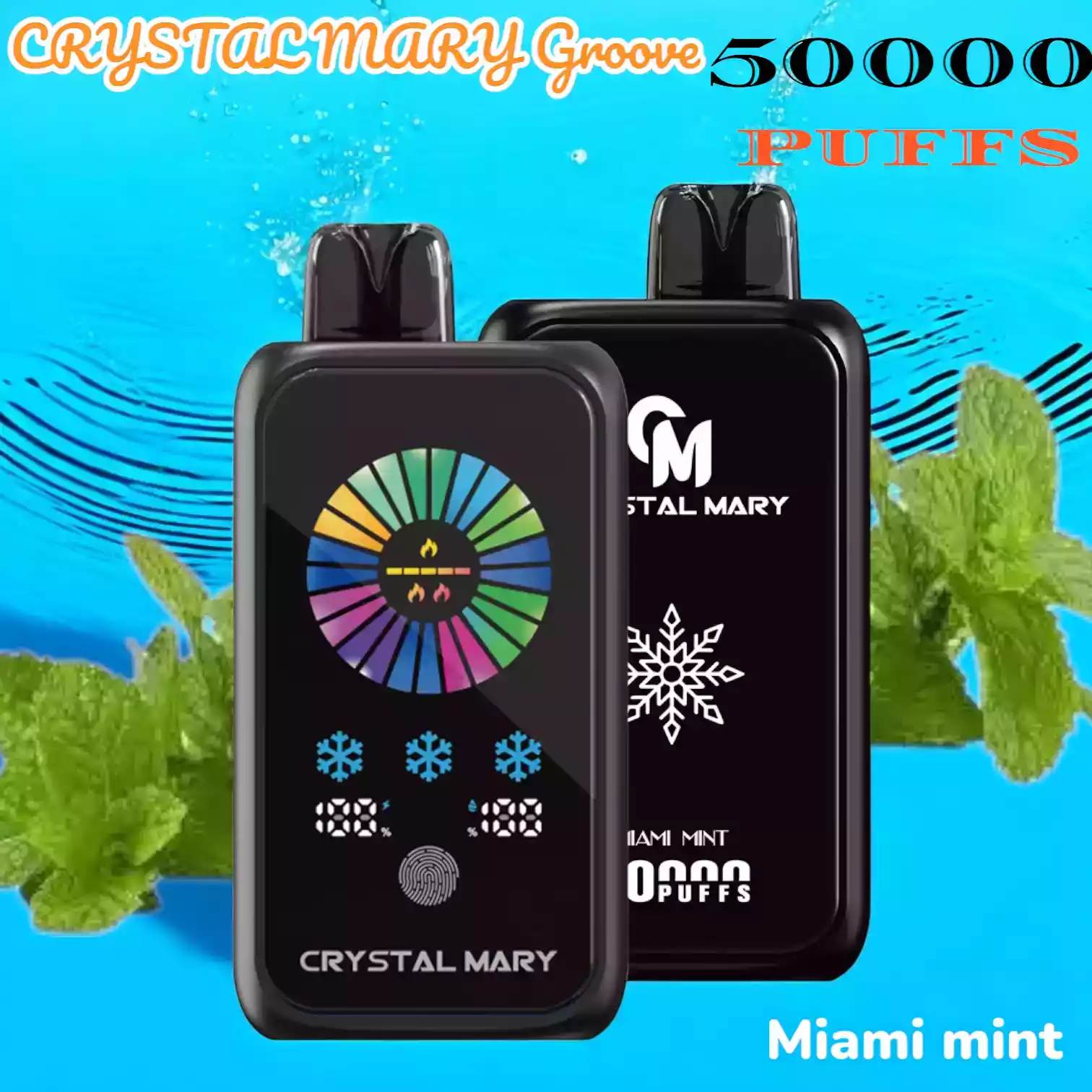 CRYSTAL MARY Groove 50000 PUFFS 50K Züge Dual Mesh Coil anpassbar