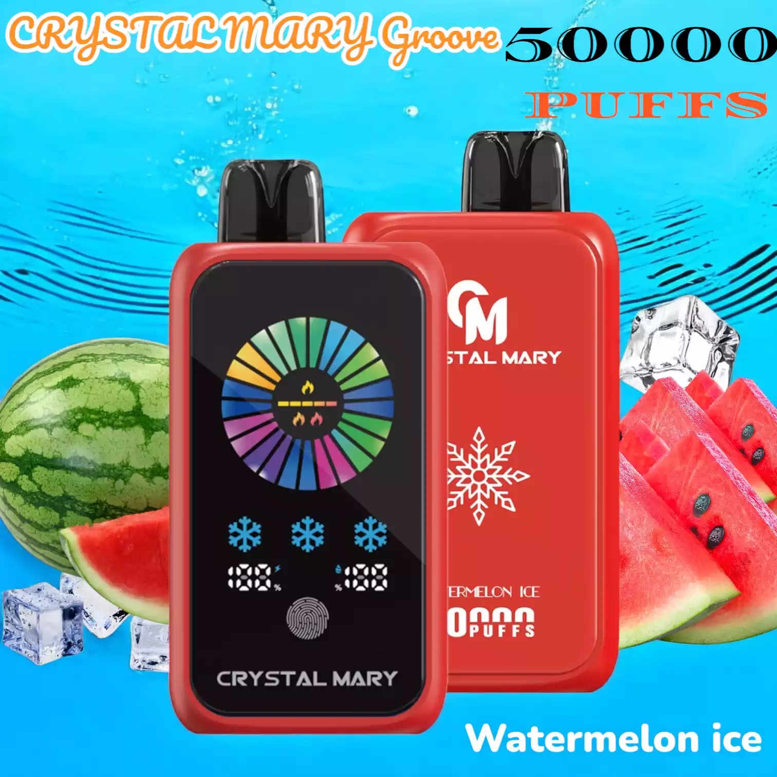 CRYSTAL MARY Groove 50000 PUFFS 50K Züge Dual Mesh Coil anpassbar