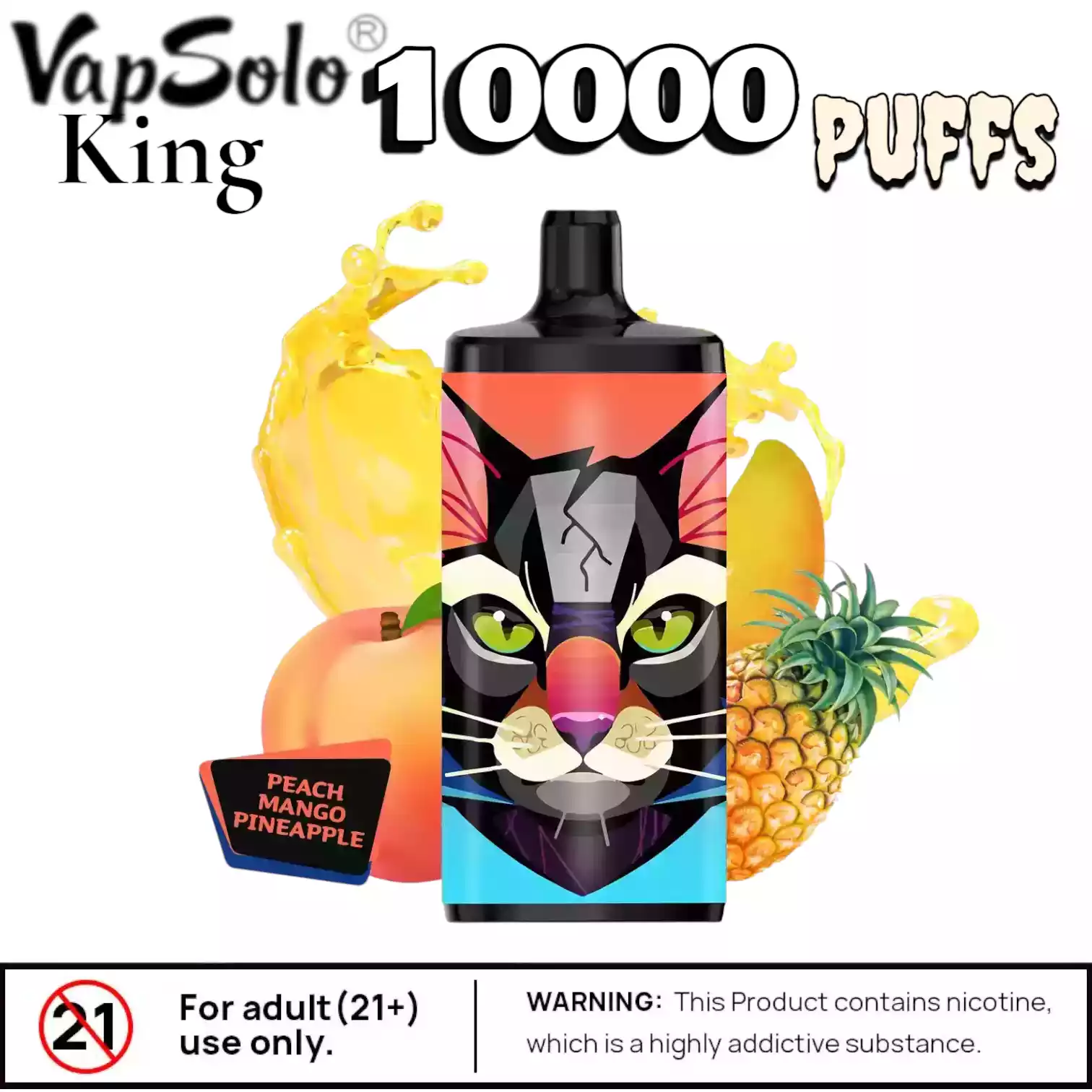 vapsolo King 10000 Puffs Langanhaltender Einweg-Vape mit 20ml