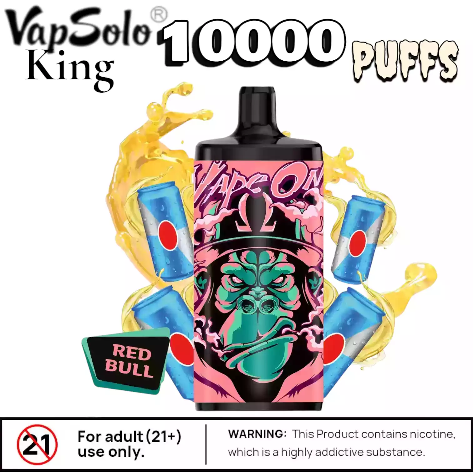 vapsolo King 10000 Puffs Langanhaltender Einweg-Vape mit 20ml