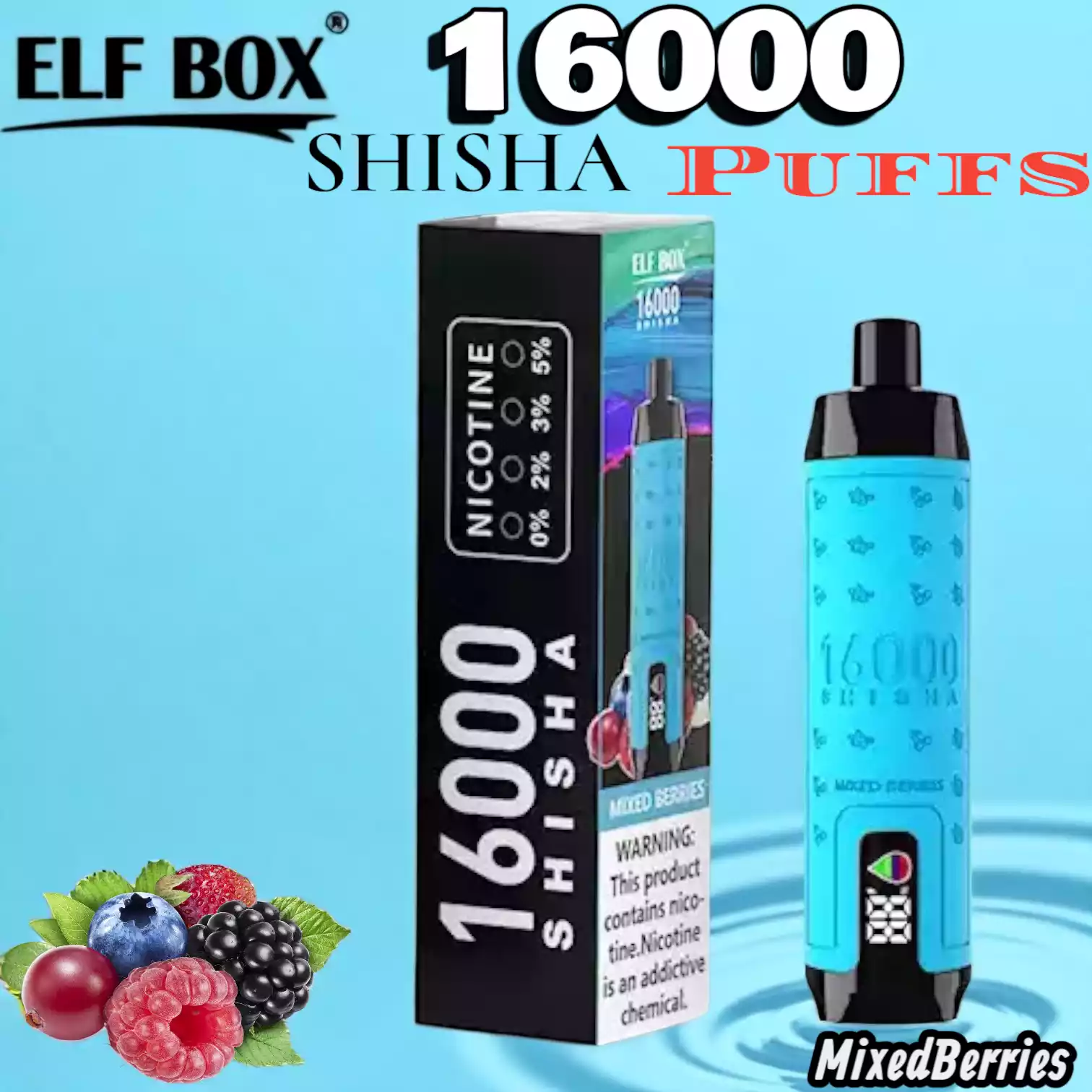 ELF BOX SHI SHA 16000 Puffs Langanhaltender Genuss mit 12 Geschmacksrichtungen