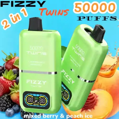 FIZZY Twins 50000 Puffs 50K Züge Dual Tank Mesh-Coil 50ml E-Liquid