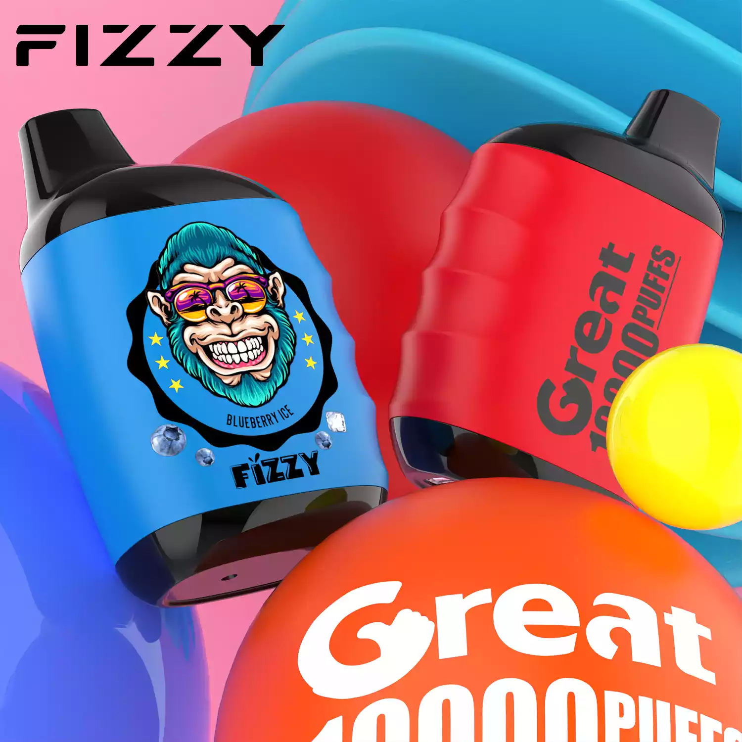 Fizzy Great 10000 Puffs Langlebiger Dampfgenuss mit Mesh-Coil