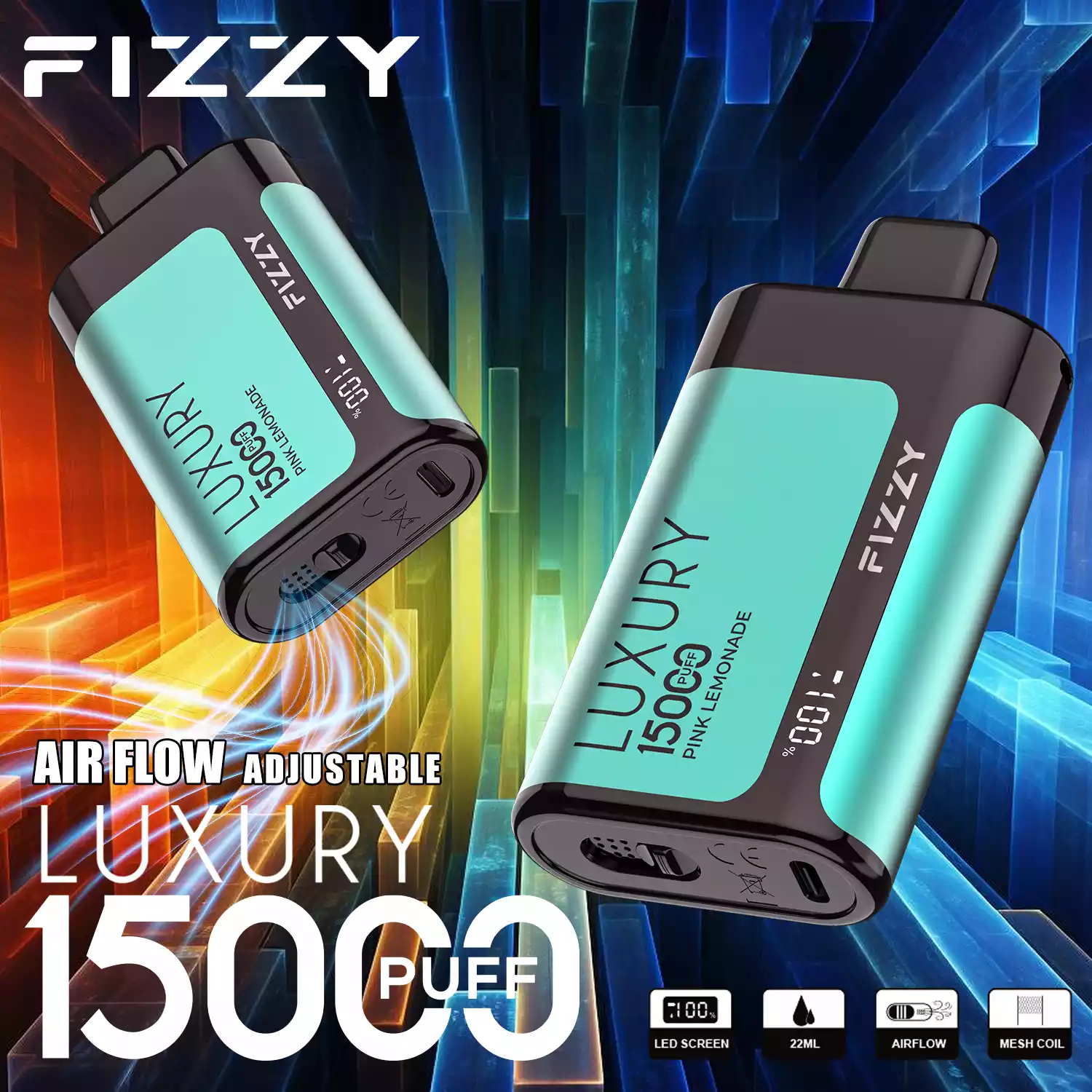 Fizzy Luxury 15000 Puffs Langlebiger Genuss mit Mesh-Coil