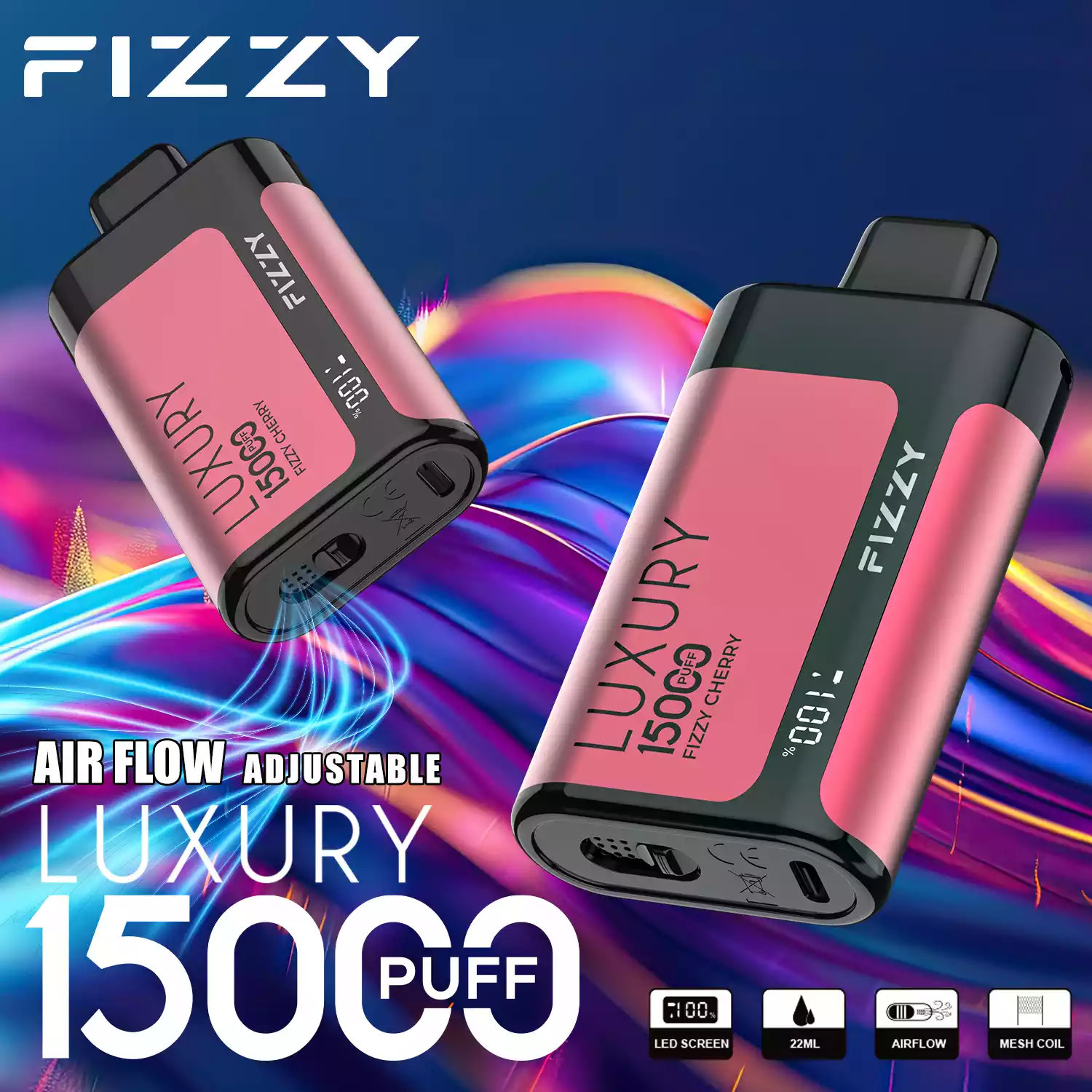 Fizzy Luxury 15000 Puffs Langlebiger Genuss mit Mesh-Coil