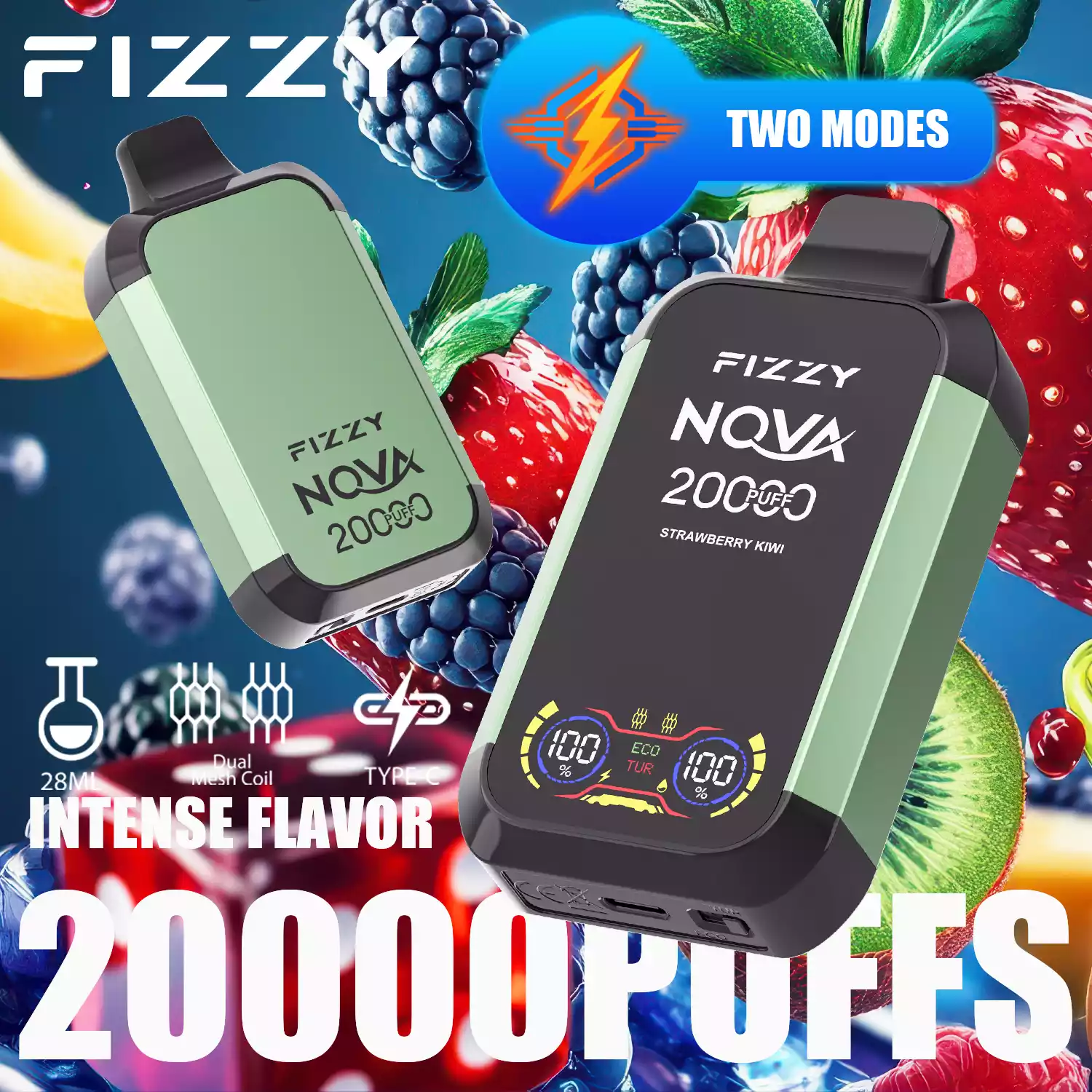 Fizzy Nova 20000 Puffs Langlebiger Dampfgenuss mit Mesh-Coil