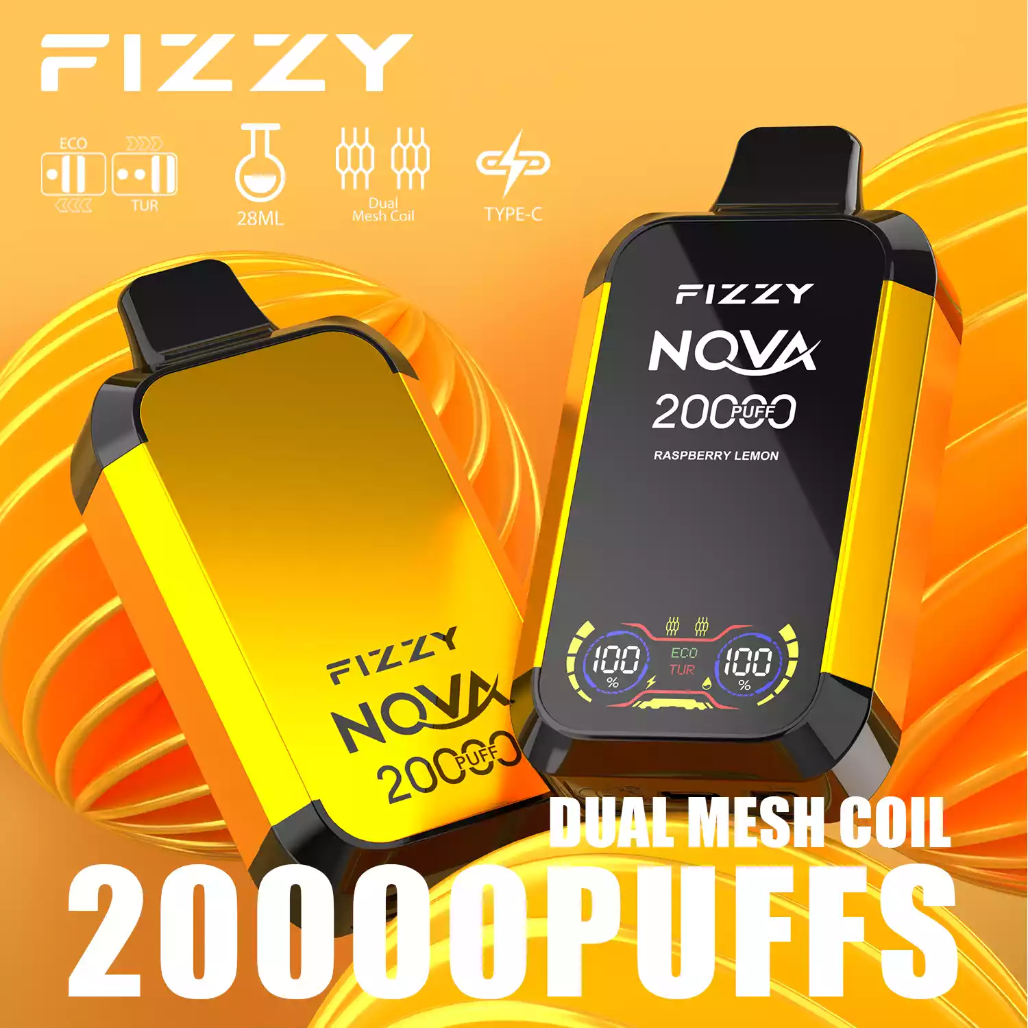 Fizzy Nova 20000 Puffs Langlebiger Dampfgenuss mit Mesh-Coil
