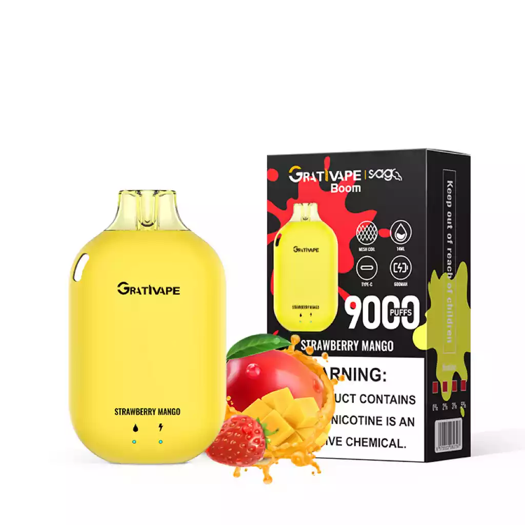 Grativape Boom 9000 Puffs Langlebiger Dampfgenuss mit 14ml E-Liquid