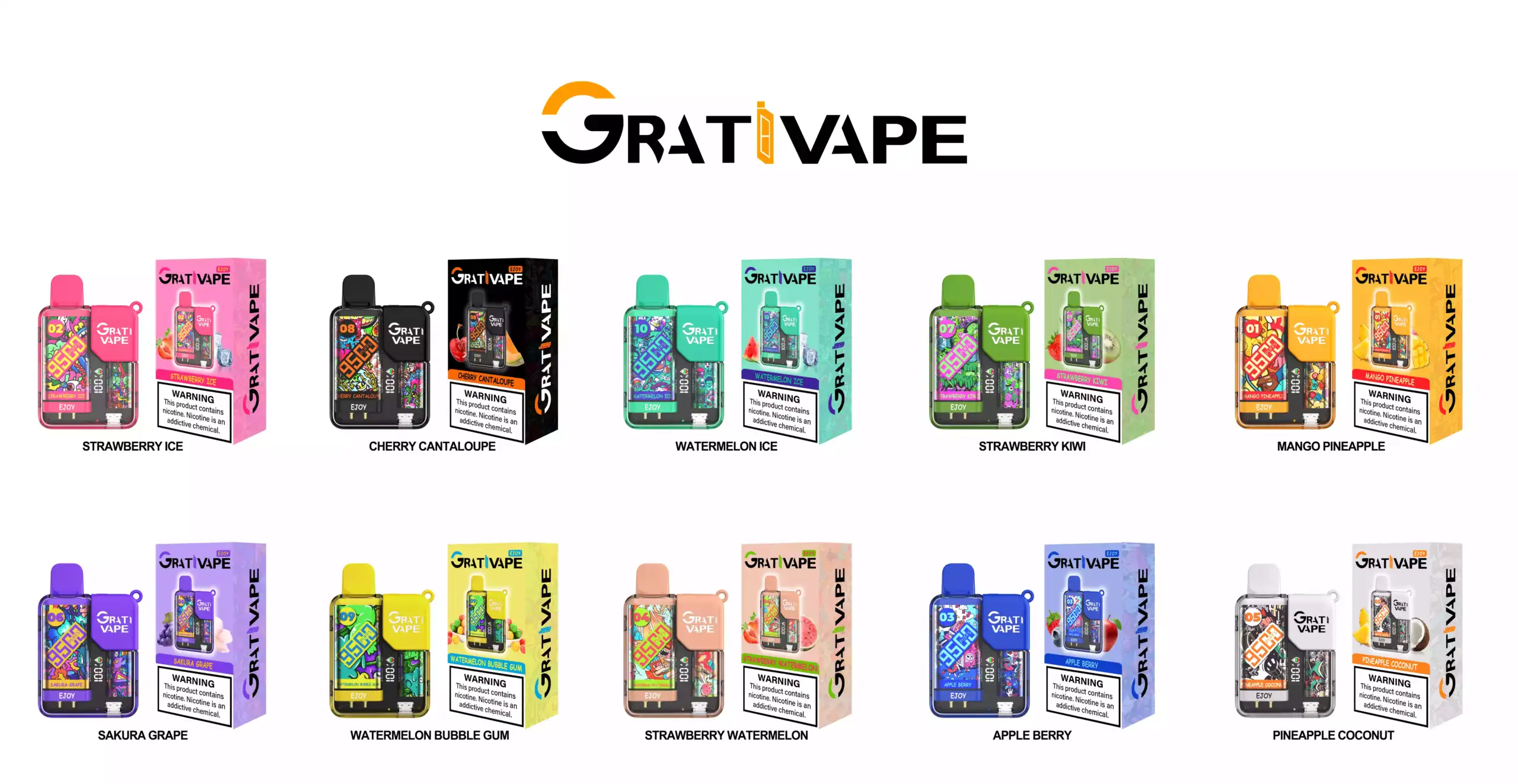 Grativape Ejoy 9500 Puffs Langanhaltender Genuss mit vielfältigen Aromen