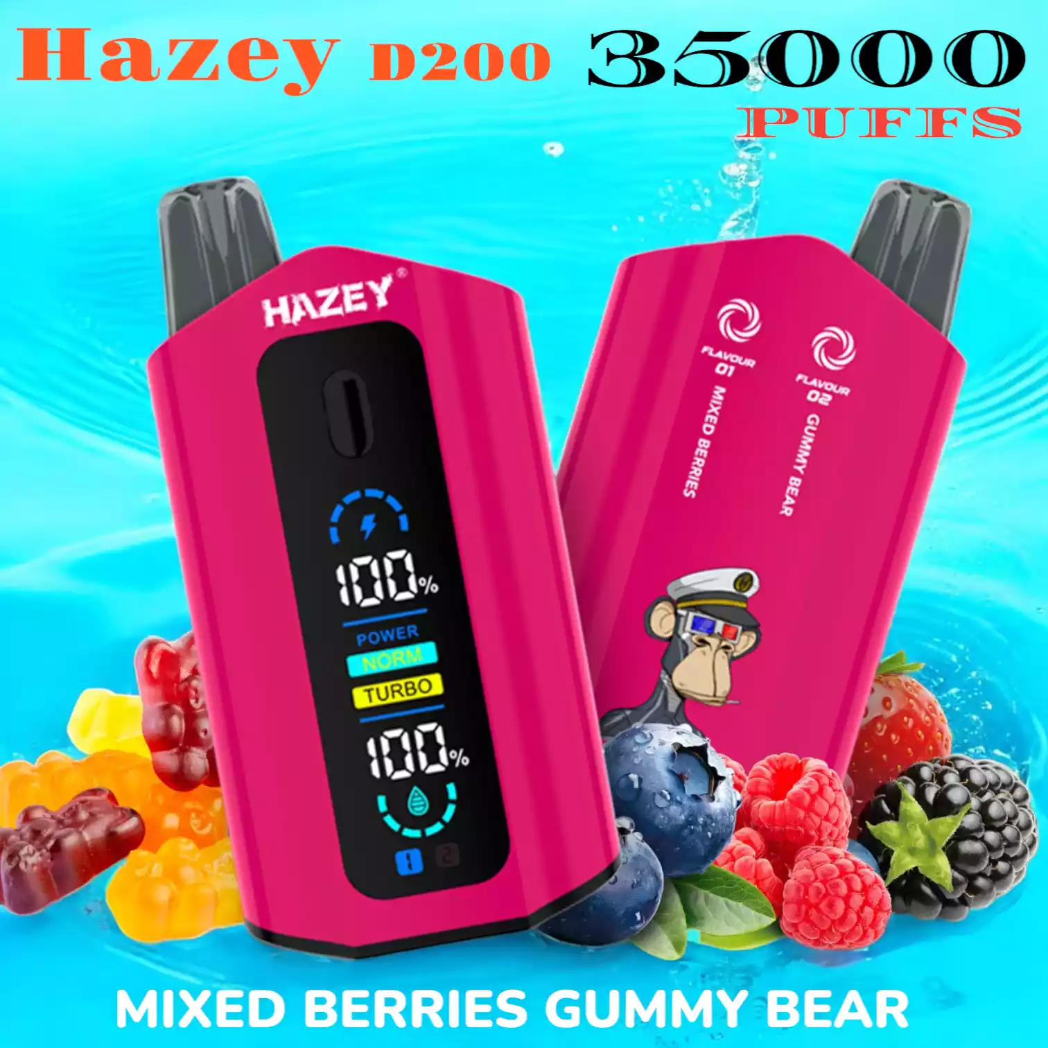 Hazey D200 35000 Puffs Dual Flavors 35.000 Züge
