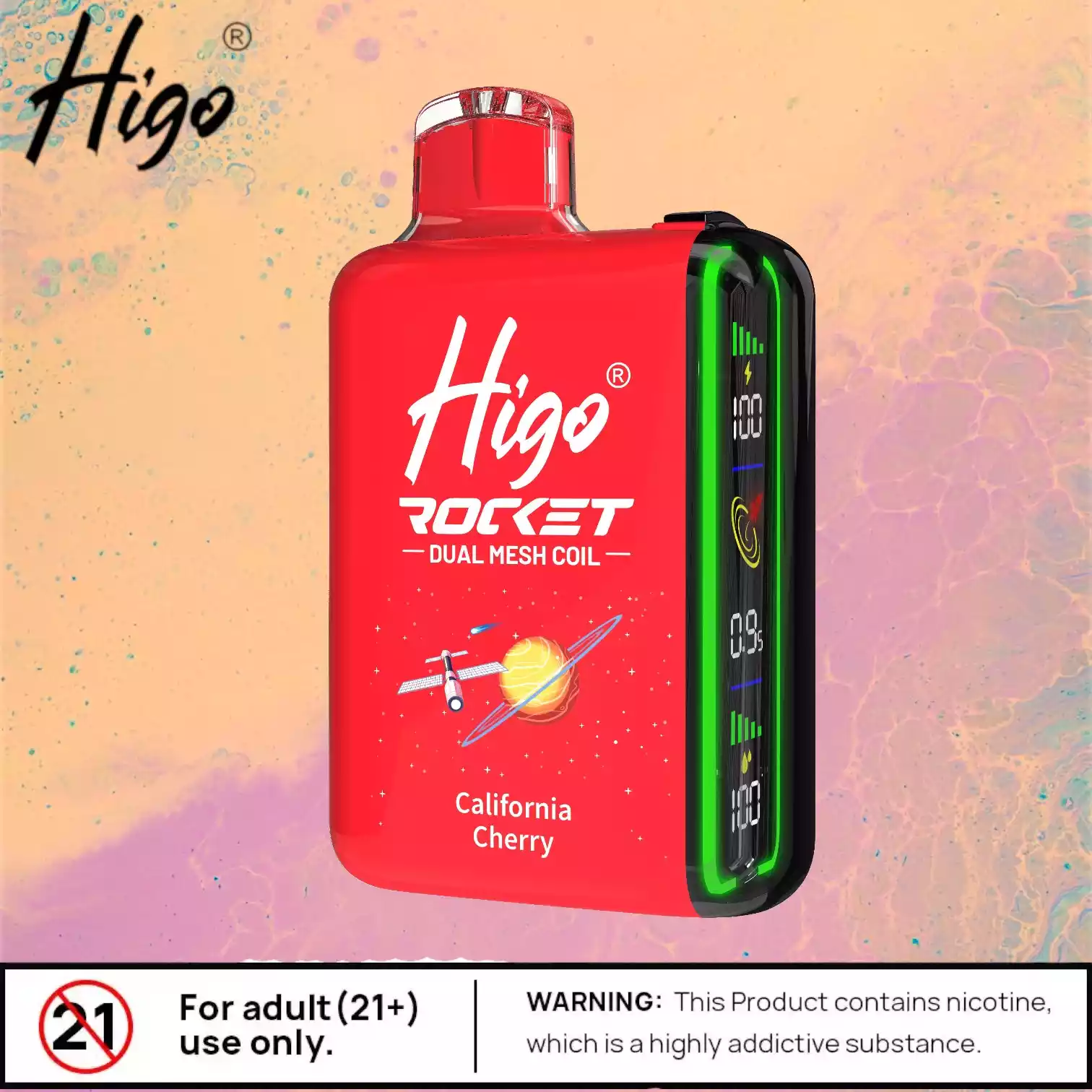 Higo Rocket 20000 Züge E-Zigarette Langanhaltender Genuss & Schnellladung