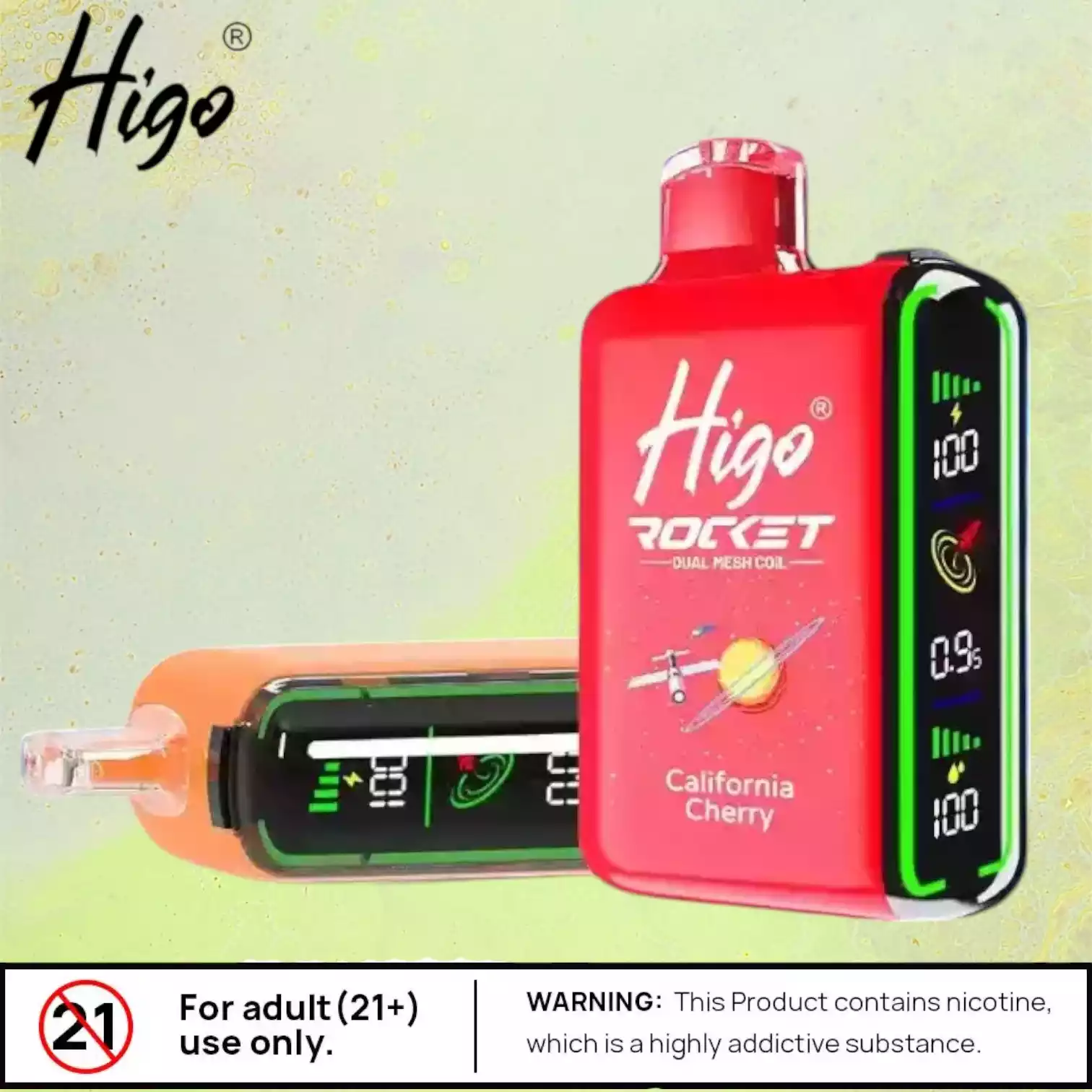 Higo Rocket 20000 Züge E-Zigarette Langanhaltender Genuss & Schnellladung