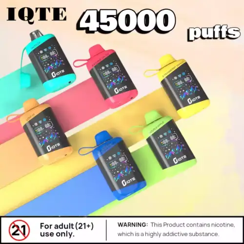 IQTE 45000 Puffs Langlebige Einweg-E-Zigarette mit 28ml Liquid