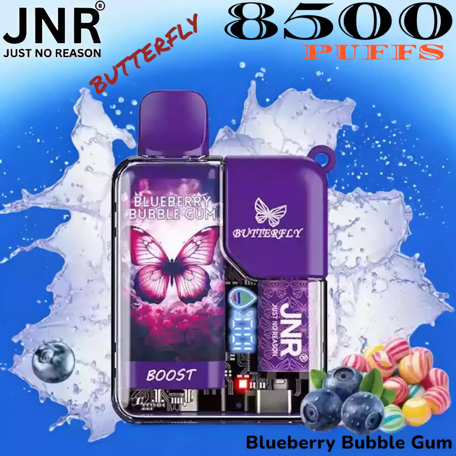 JNR BUTTERFLY 8500 PUFFS Langanhaltender Genuss in vielen Aromen
