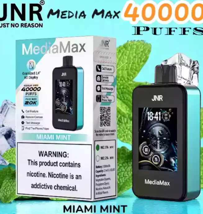 JNR Media Max 40000 Puffs Disposable Vape 40K Züge 10 Geschmacksrichtungen