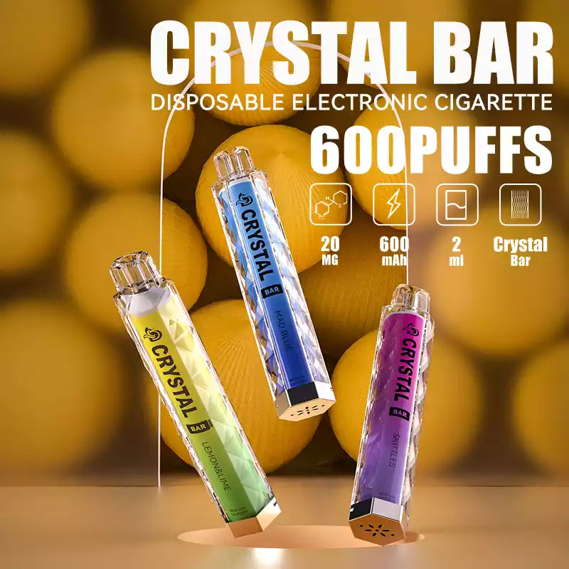 MYDE CRYSTAL BAR 600 Puffs Langlebig köstlich und benutzerfreundlich