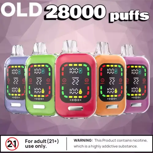 OLD School MO 28000 Puffs Langlebiges anpassbares Dampfen